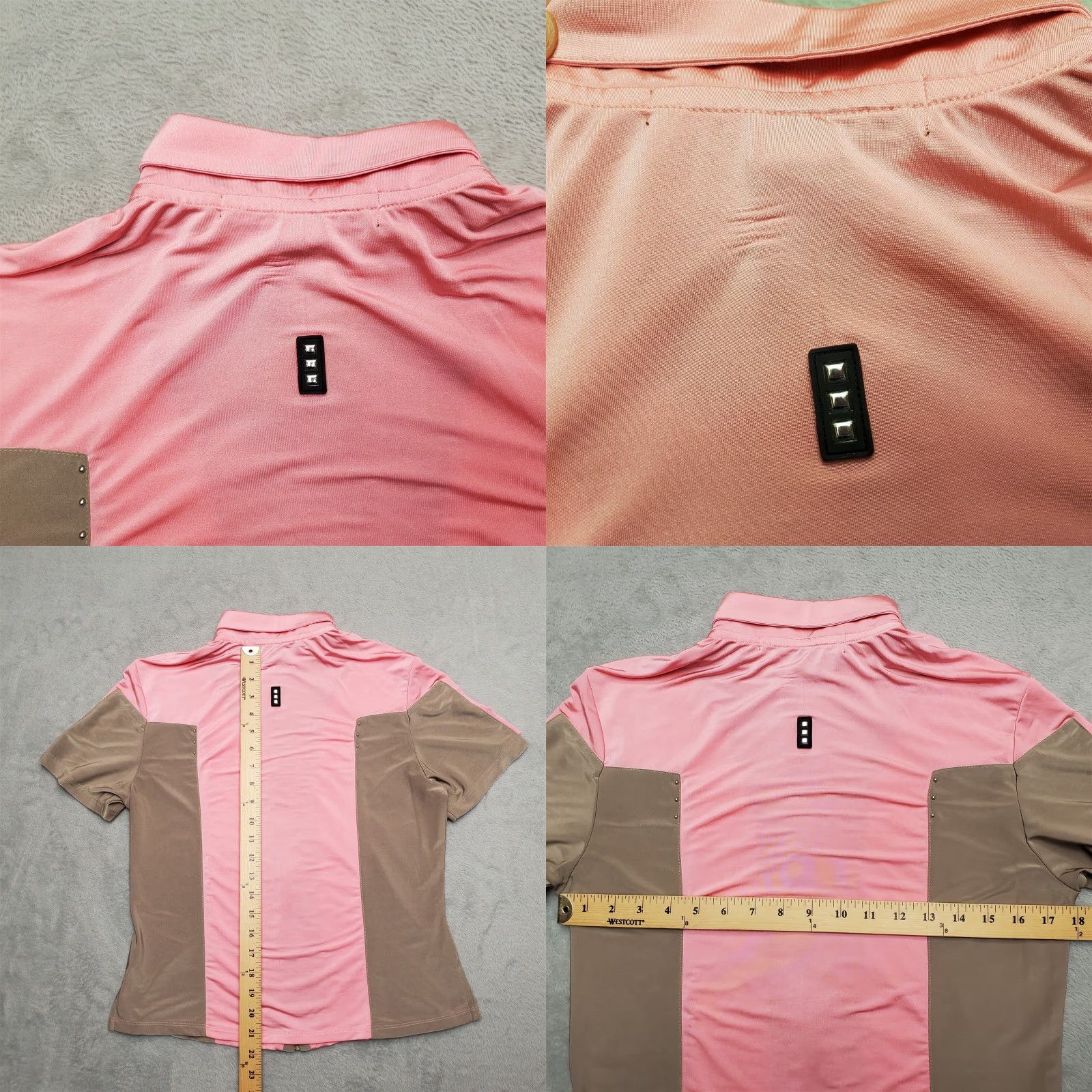 Vintage VINTAGE Jami Sadock Shirt Women Small Pink Brown Full Zip Performance Stretch Blend Golf Size S / US 4 / IT 40 - 8 Thumbnail