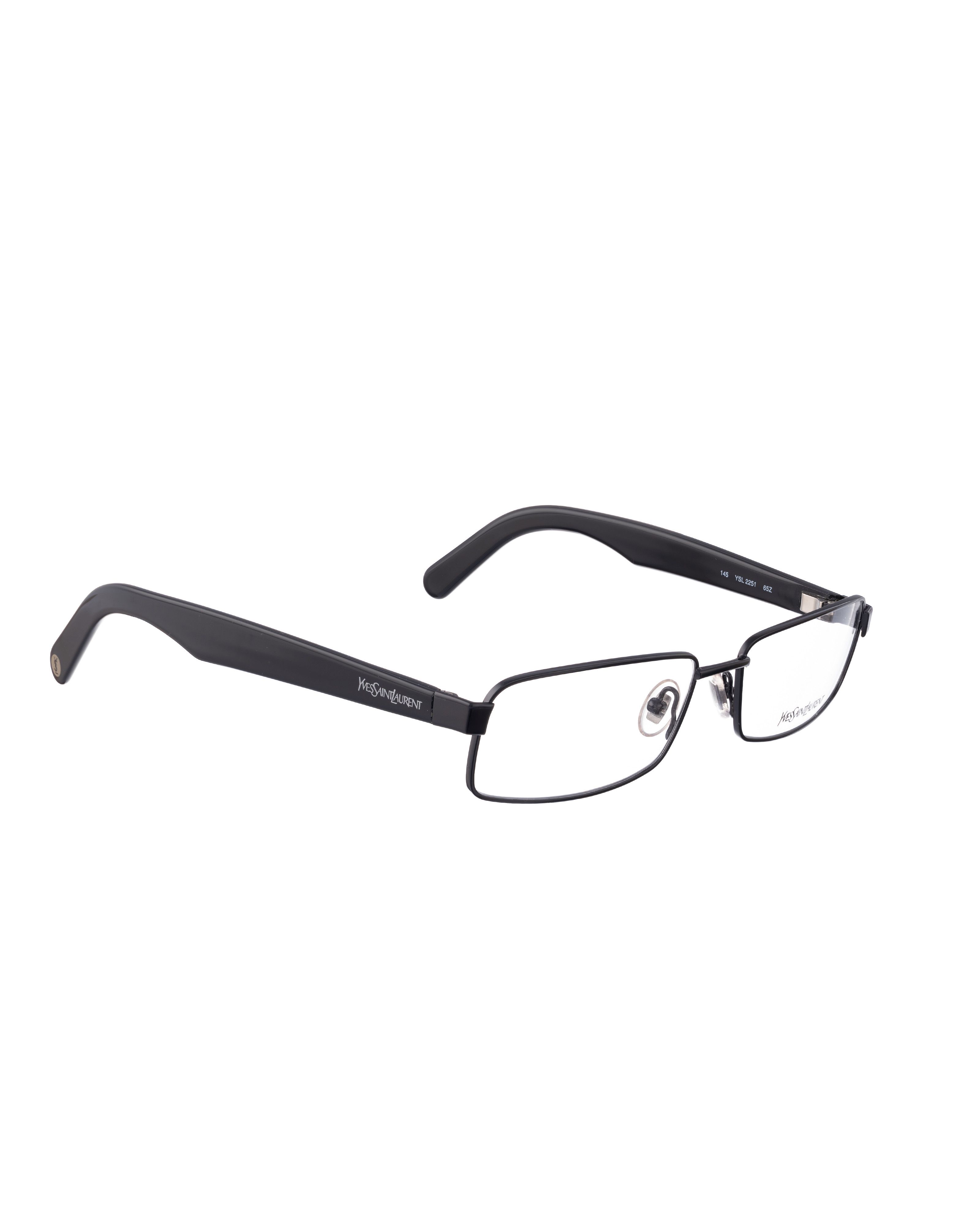 Yves Saint Laurent Yves Saint Laurent 00s Full Black Classic Glasses Size ONE SIZE - 1 Thumbnail