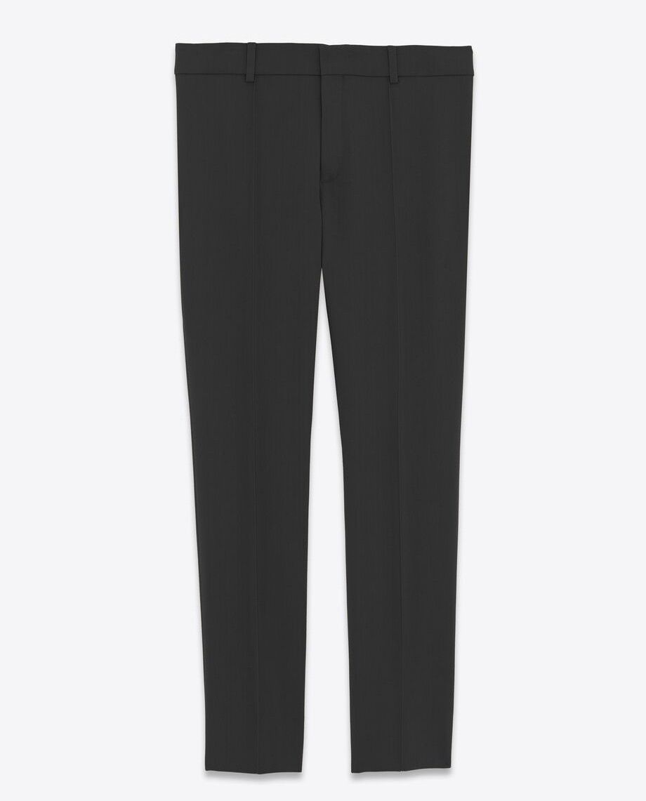 Saint Laurent Paris o1s1wg111124 Dup / Low-Rise Pants Stretch Gabardine in Black Size US 30 / EU 46 - 1 Thumbnail