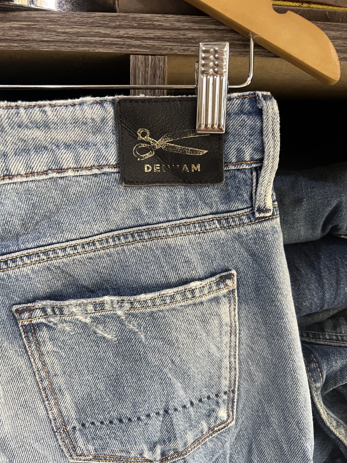 DENHAM 🔥Denham Alex Wide Leg Fit Distressed Denim Size US 28 / EU 44 - 14 Thumbnail
