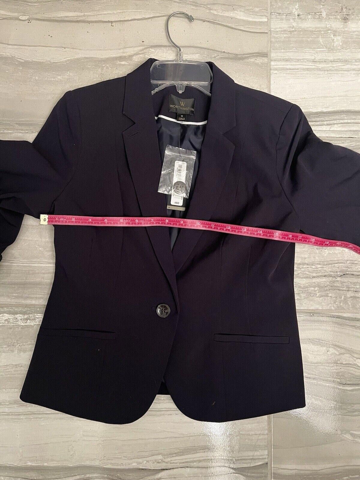 Worthington Womens Worthington Black Suit Jacket Size Medium Size M / US 6-8 / IT 42-44 - 6 Thumbnail