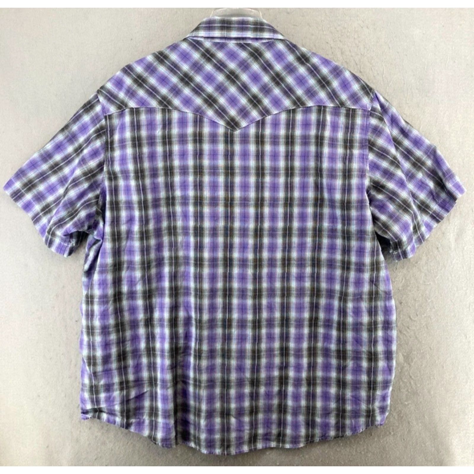 Wrangler Wrangler Mens Shirt 2XL Purple Plaid Pearl Snap Western Cowboy Shirt Mens 2XL Purple Plaid Wrangler Western Shirt Size US XXL / EU 58 / 5 - 7 Thumbnail