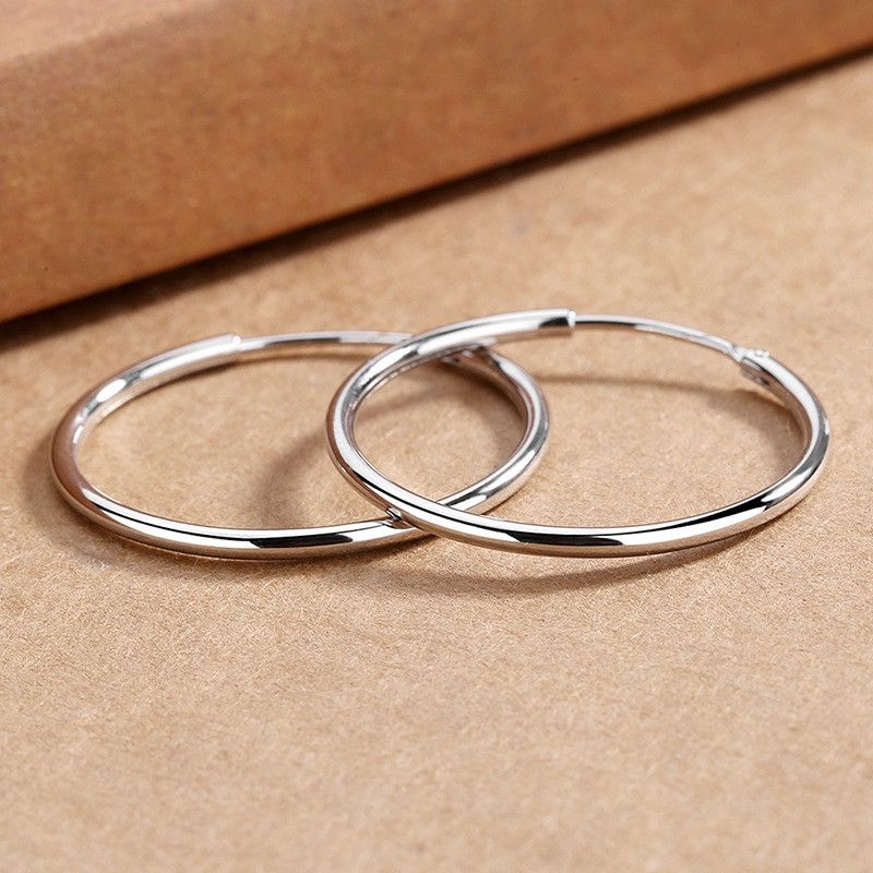 Other 60mm Big Silver Hoop Earrings for Women Size ONE SIZE - 3 Thumbnail