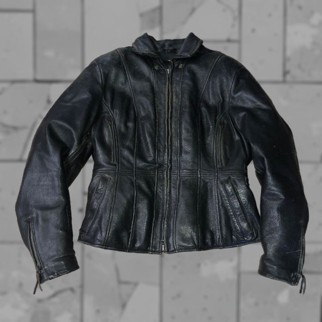 Vintage VINTAGE First Gear Leather Jacket Womens Full Zip Chermo Liner Size L Black Jacket Women Adults Size L / US 10 / IT 46 - 1 Thumbnail