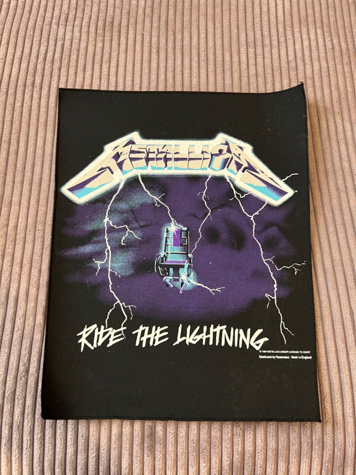Band Tees Vintage 1994 Metallica Ride Lightning Metal Back Patch Size ONE SIZE - 1 Thumbnail