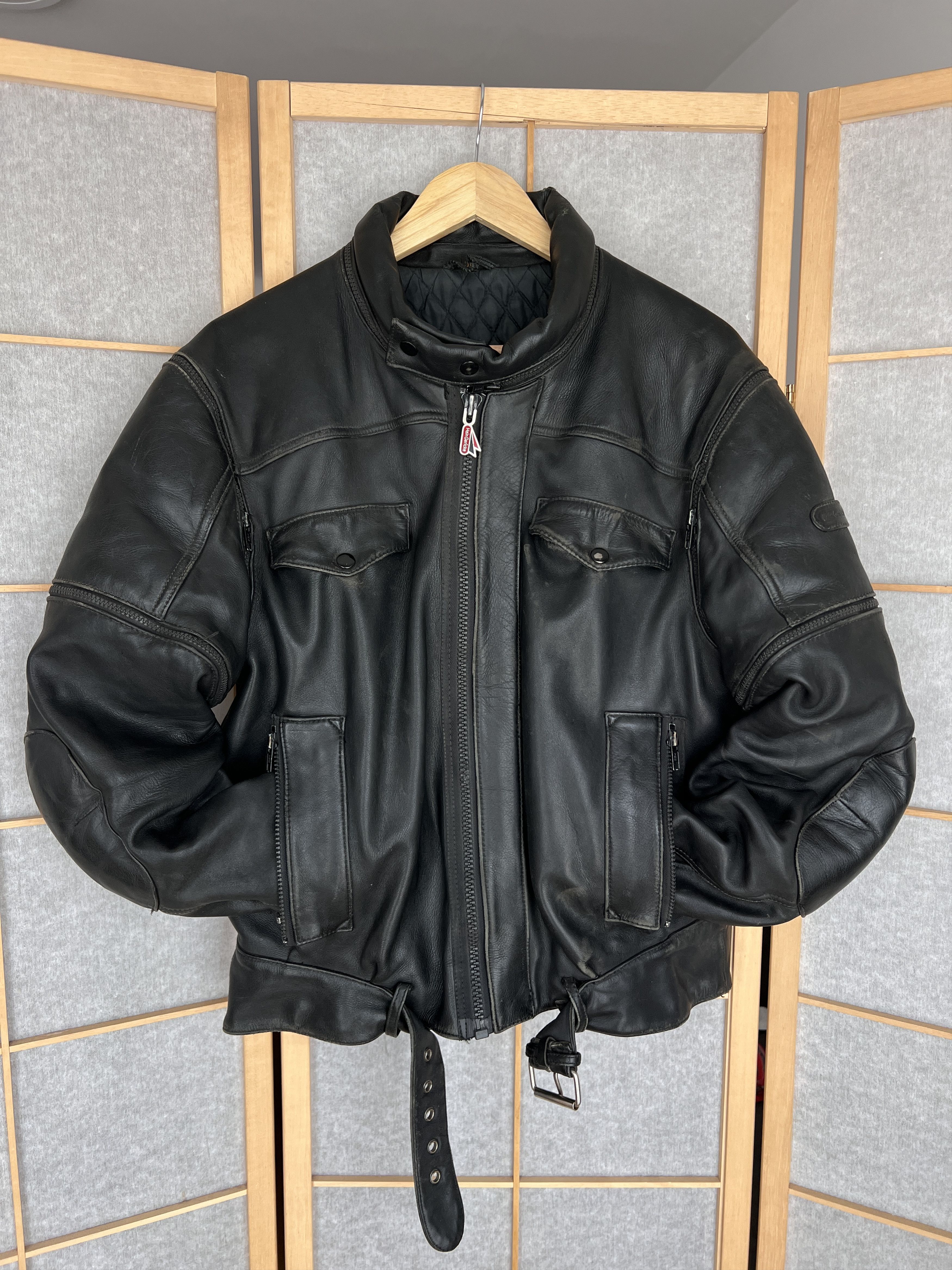 Hysteric Glamour Crazy! Vintage 1990s Leather biker jacket bomber baggy boxy Size US L / EU 52-54 / 3 - 4 Thumbnail
