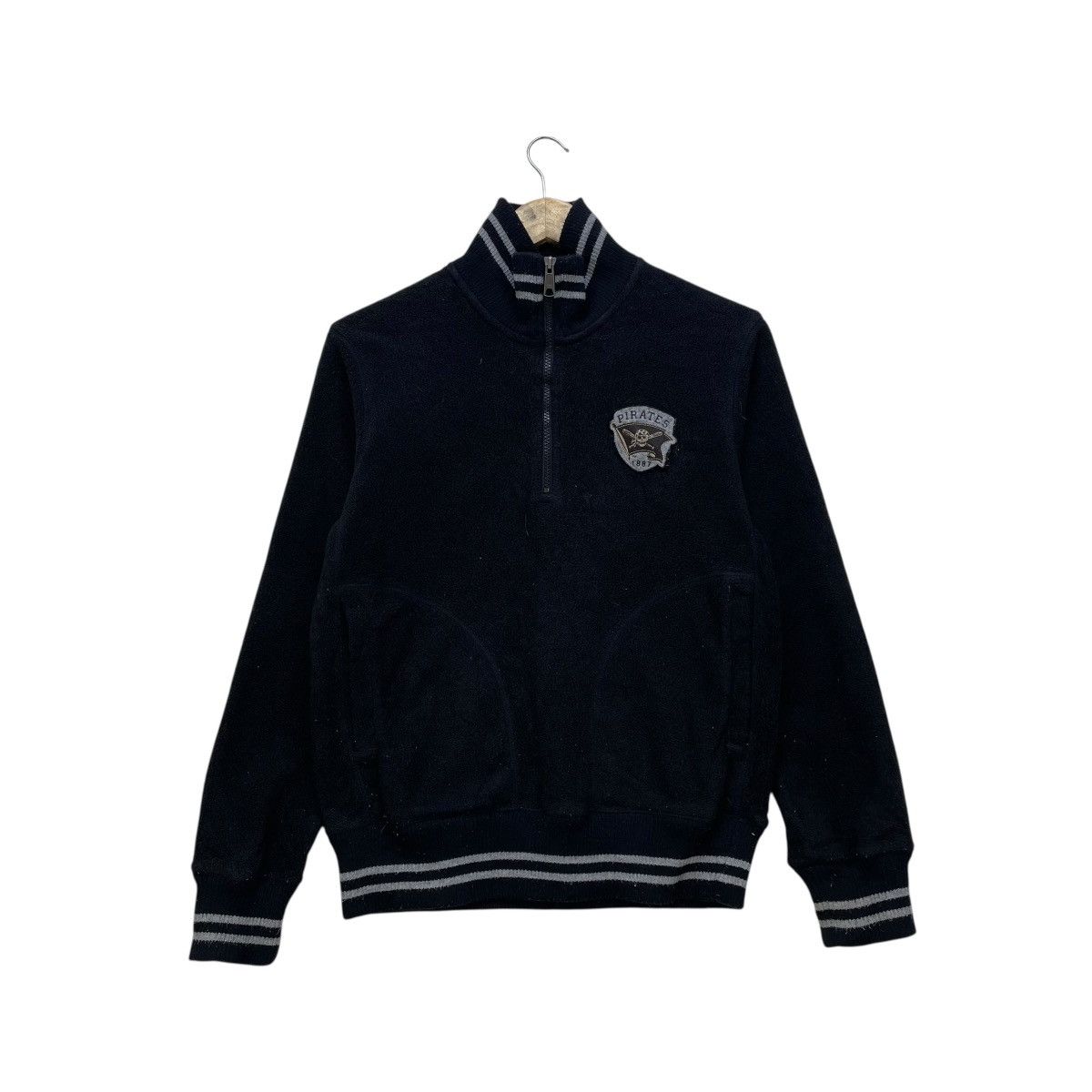 MLB 💥Major League Baseball Pirates Fleece Half Zipper Pull Over Size US S / EU 44-46 / 1 - 1 Thumbnail