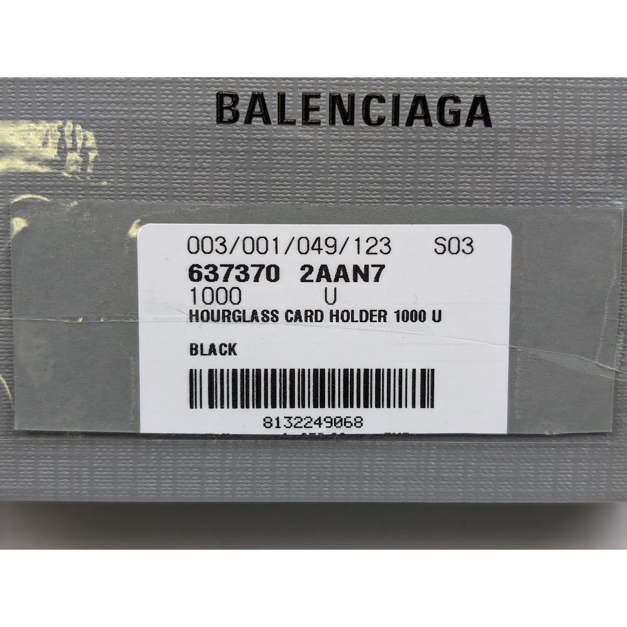 Balenciaga o1rshd1 Size : OS / Hourglass Card Holder in Black Size ONE SIZE - 10 Thumbnail