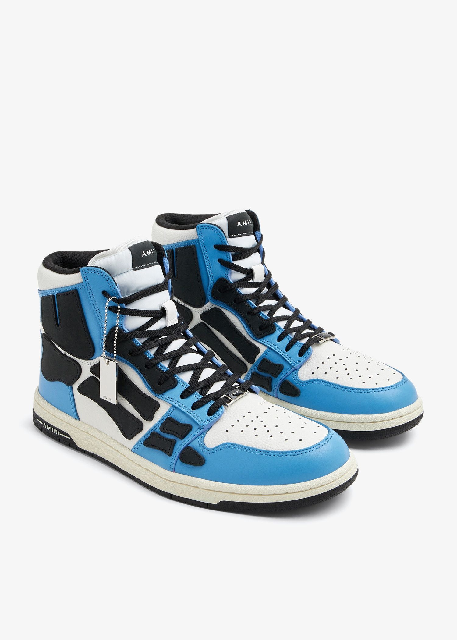 Amiri o1gr1nt1024 Skel Hi-Top Sneakers in Carolina Blue/White Size US 7 / EU 40 - 5 Thumbnail