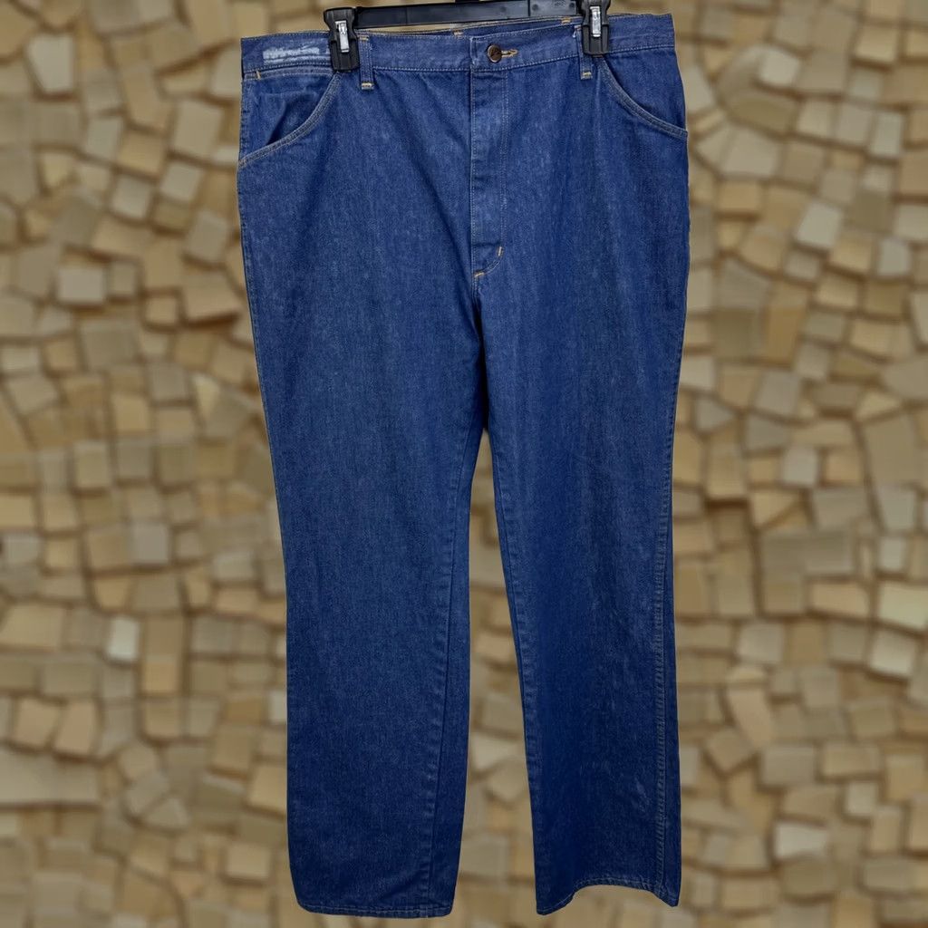 Vintage VINTAGE Red Cap Jeans Jeans Mens 38 Blue Straight 36 Inseam 80s USA Made Wide Leg Denim Pants Man Blue 5-Pocket Cowboy Vintage 80s Mens Size US 38 / EU 54 - 1 Thumbnail