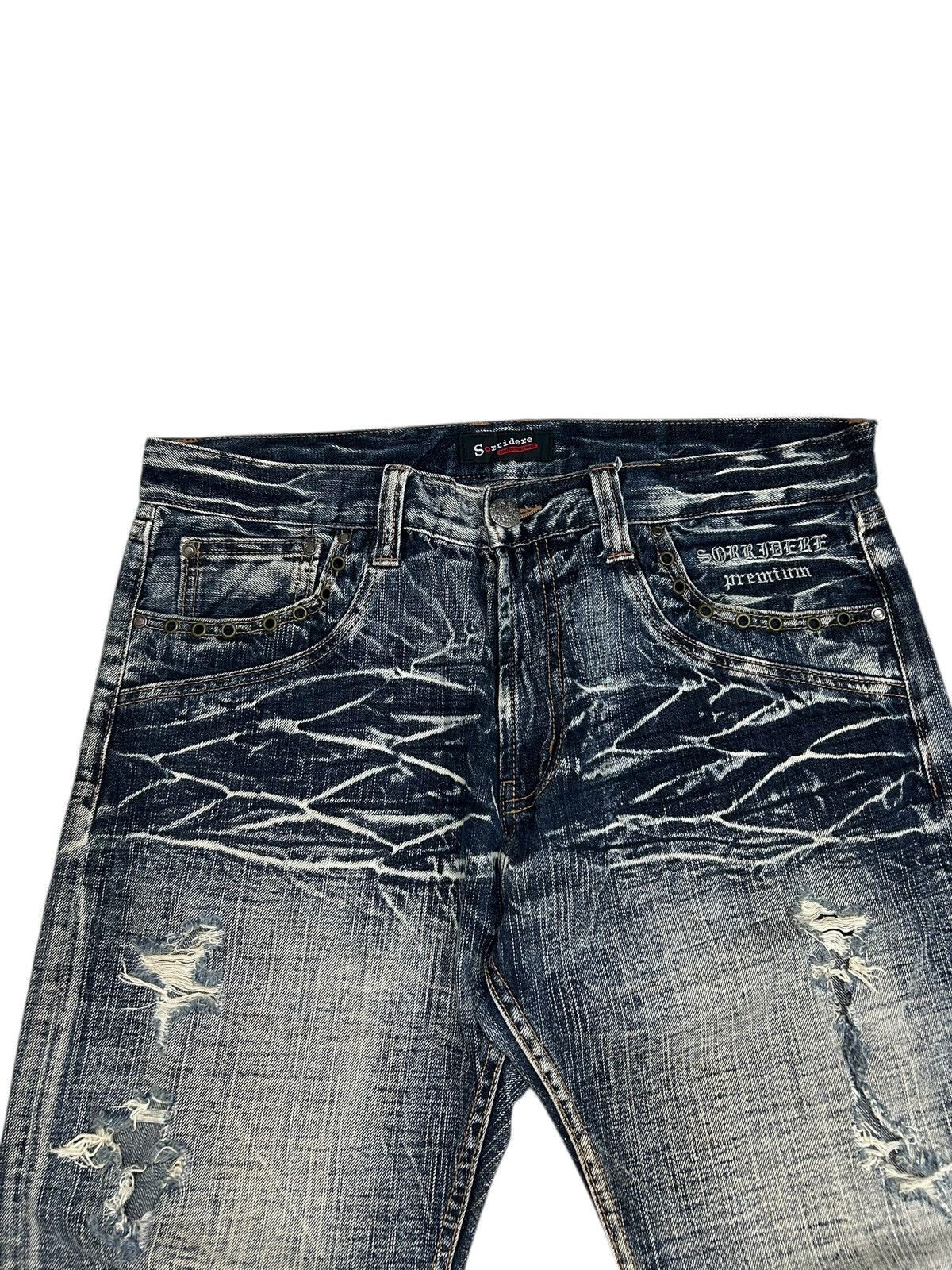 GOSTAR DE FUGA Sorridere Jean Denim Washed Black Distressed Size US 33 - 9 Thumbnail