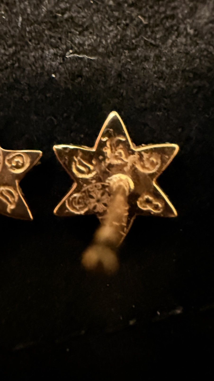 Chrome Hearts Chrome Hearts 22k Gold + Blue Sapphire Star Stud Earrings Size ONE SIZE - 8 Thumbnail