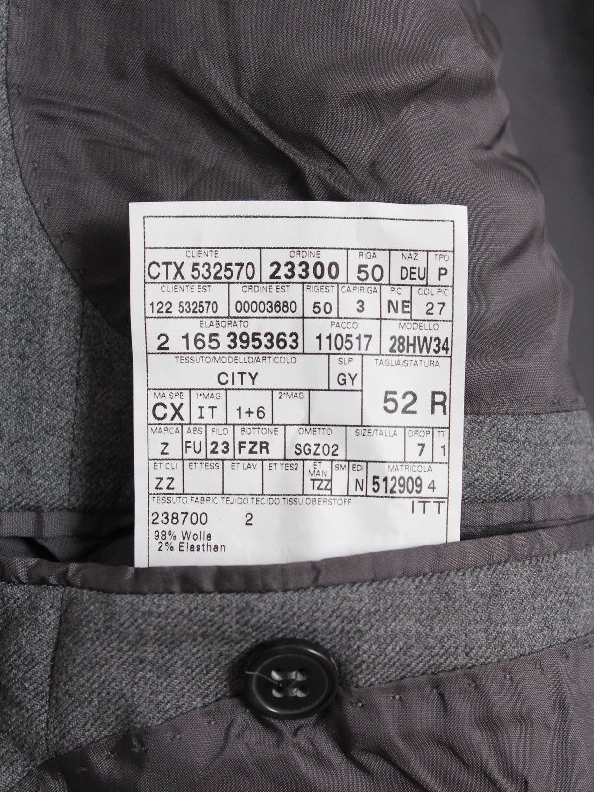 Ermenegildo Zegna × Z Zegna Ermenegildo Zegna Mens Grey City Blazer 52R Size 52R - 8 Thumbnail