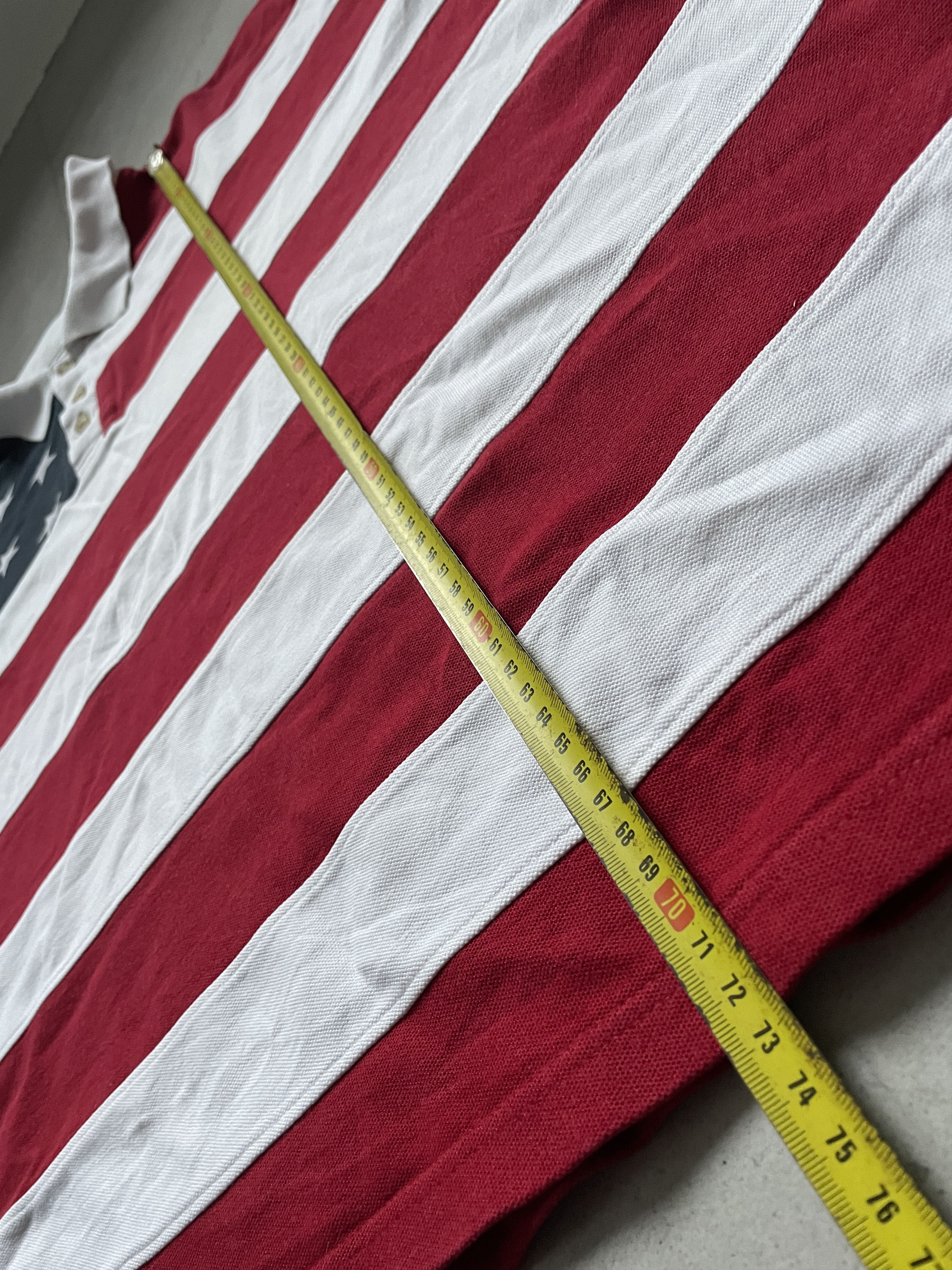 Swagger Y2K USA FLAG STRIPE CHIEF KEEF TYPE POLO TEE Size US XXL / EU 58 / 5 - 6 Thumbnail
