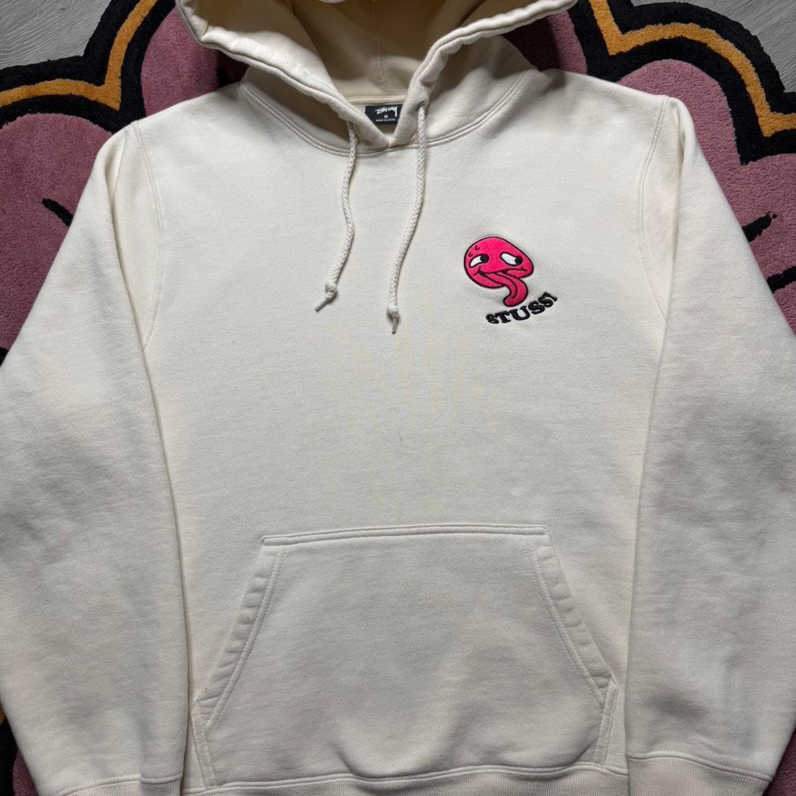Stussy Stussy Embroidered Dose Graphic Logo Pullover Hoodie Medium Size US M / EU 48-50 / 2 - 2 Thumbnail