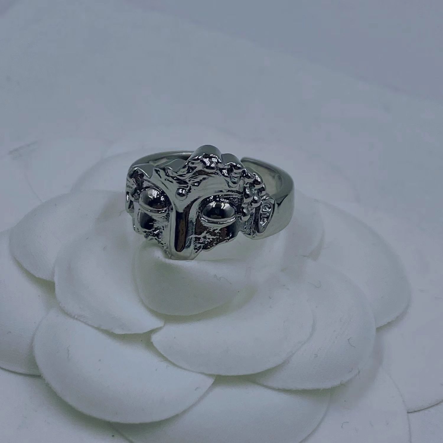 Jewelry Buddhism Jewelry Rings Open Size Chrome Ring (Size 7-13) Size ONE SIZE - 5 Thumbnail