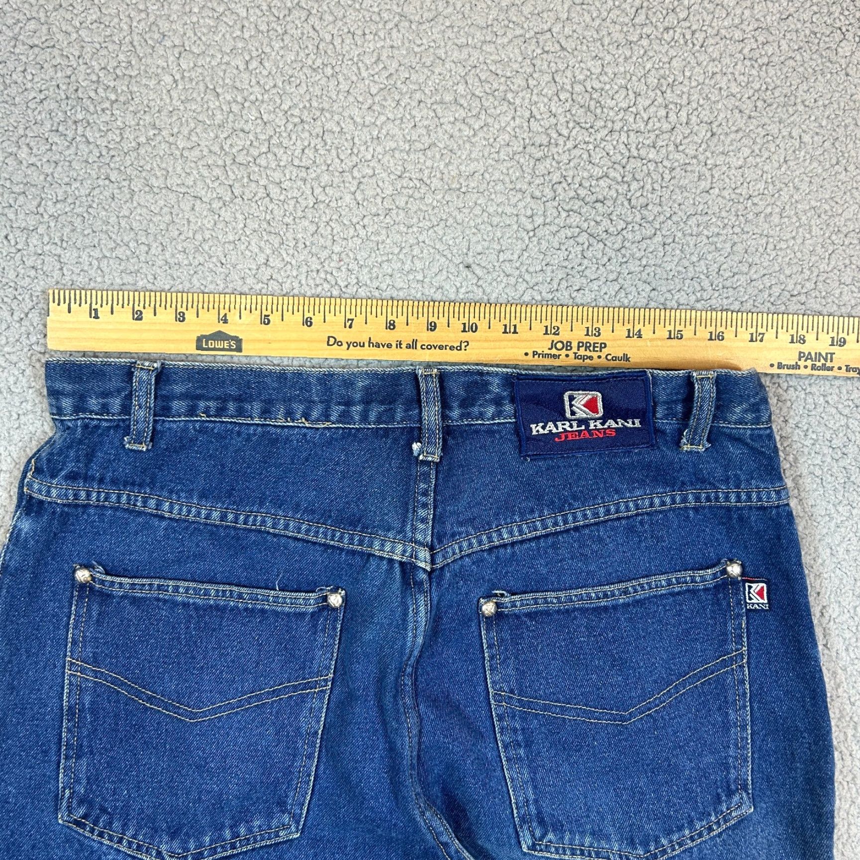 Karl Kani VINTAGE Karl Kani Baggy Denim Carpenter Jeans Mens 36x34 Hip Hop Rap Skater Jeans Wide-Leg 5-Pocket Blue Mens Size US 36 / EU 52 - 7 Thumbnail