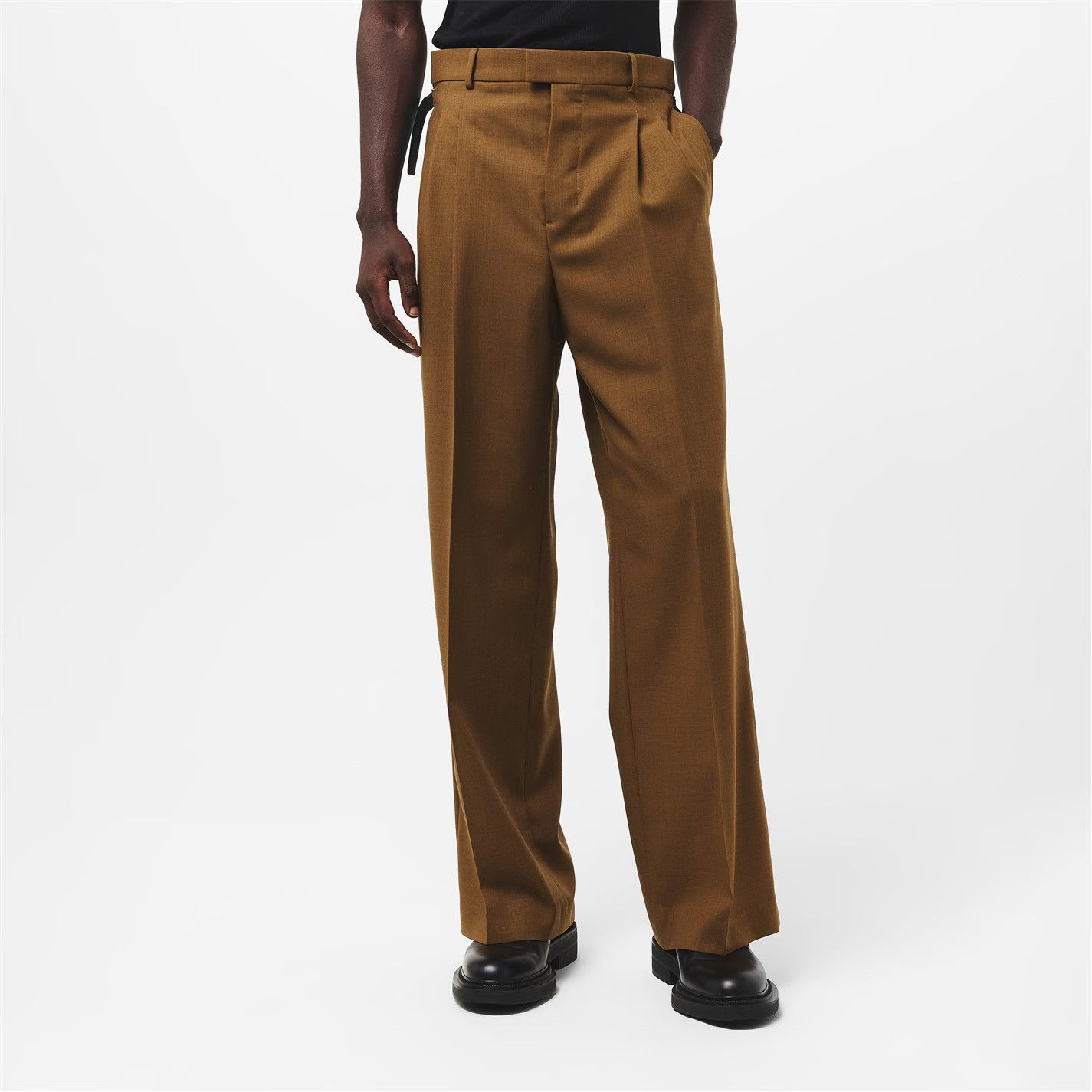 AMI o1g2r1mq0326 Straight Leg Trousers in Noisette Size US 32 / EU 48 - 3 Thumbnail