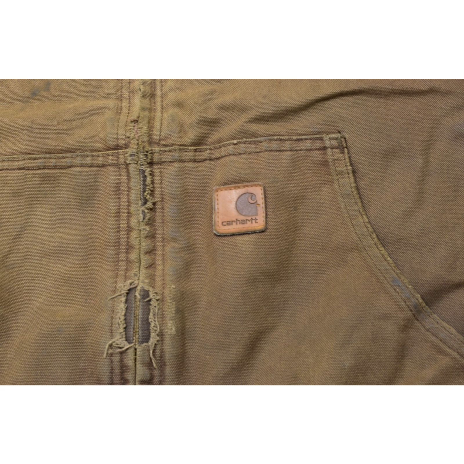 Carhartt VINTAGE Carhartt J130 DKB Quilted Flannel Lined Sandstone Active Jacket 2XL Tall Brown Size US XXL / EU 58 / 5 - 2 Thumbnail