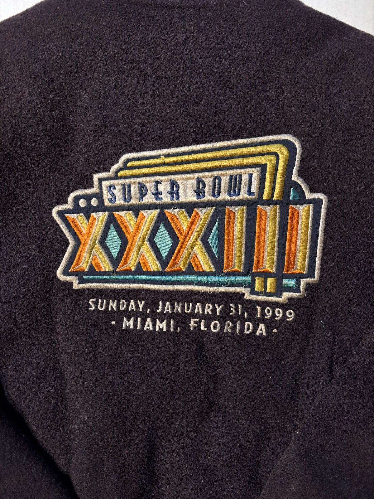 NFL Vtg Miller Light Super Bowl XXXIII Wool Varsity Letterman Size US L / EU 52-54 / 3 - 13 Thumbnail