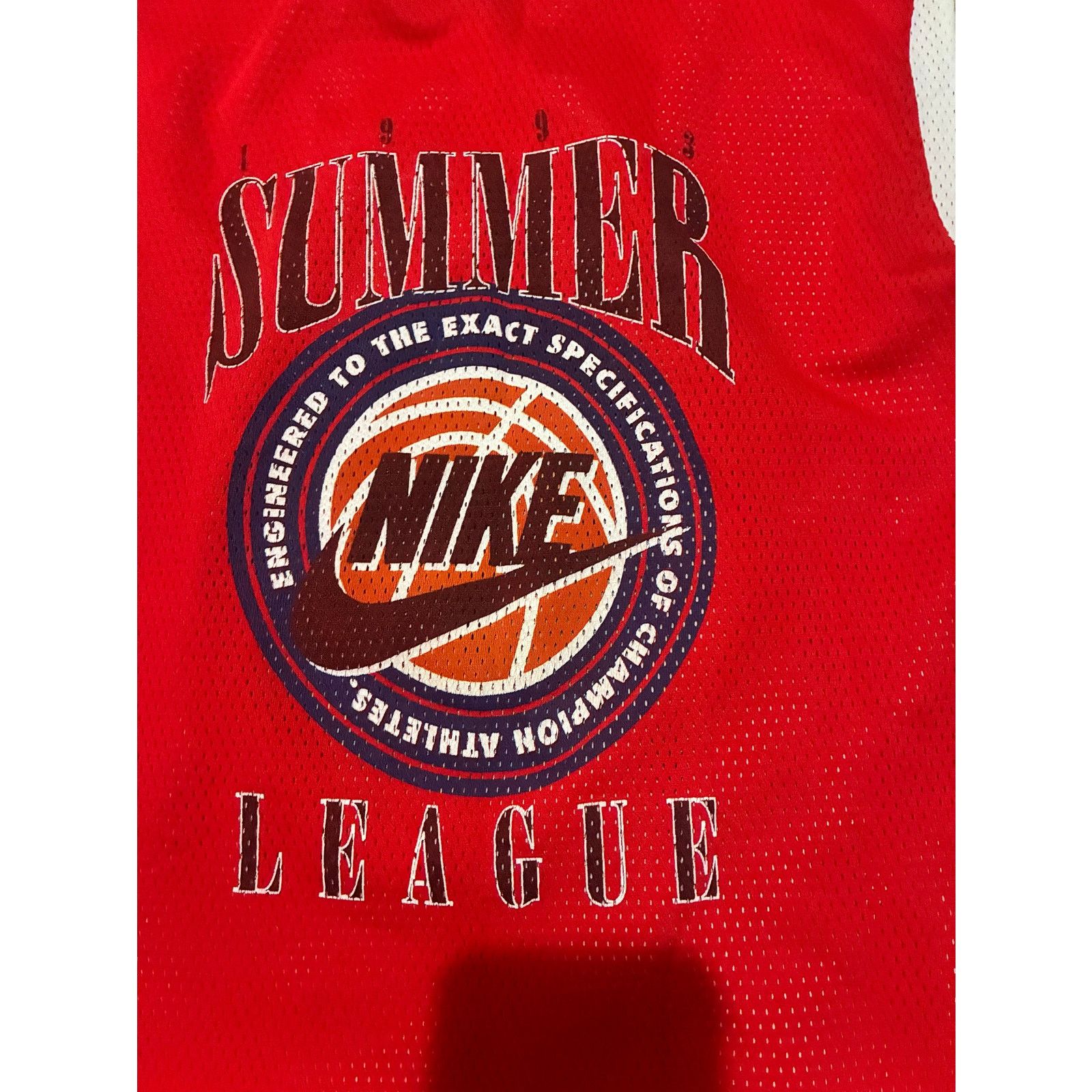 Nike Vintage 1993 Nike Summer League Basketball Jersey Large Red Size US XL / EU 56 / 4 - 2 Thumbnail