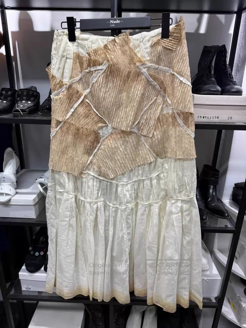 Issey Miyake Issey Miyake size F Origami Series Dyed Lace Long Skirt Size 24" / US 00 / IT 34 - 1 Thumbnail
