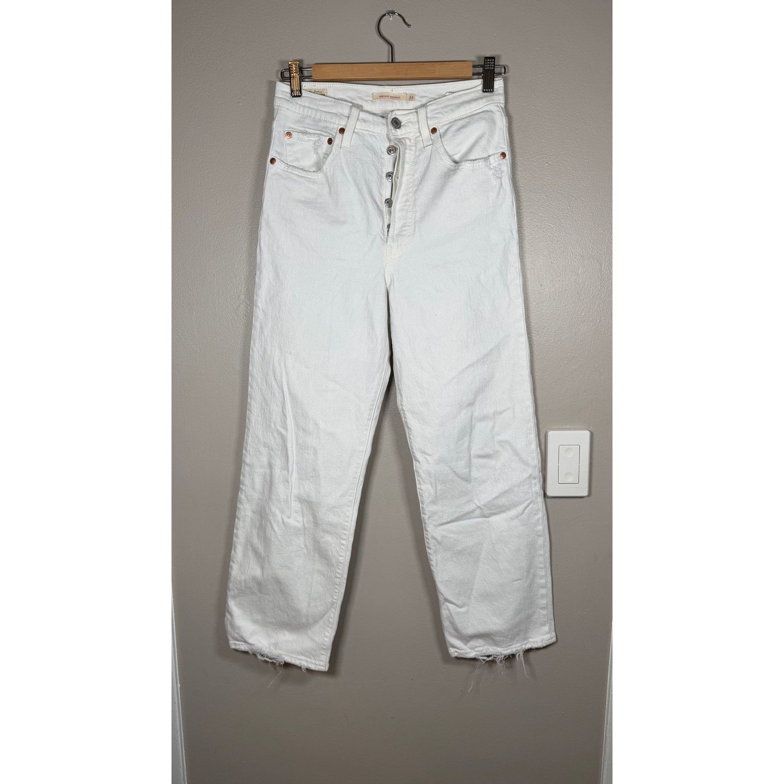 Levi's Levi’s Ribcage Straight Ankle Jeans in Cloud Over size 27 Size 27" / US 4 / IT 40 - 4 Thumbnail