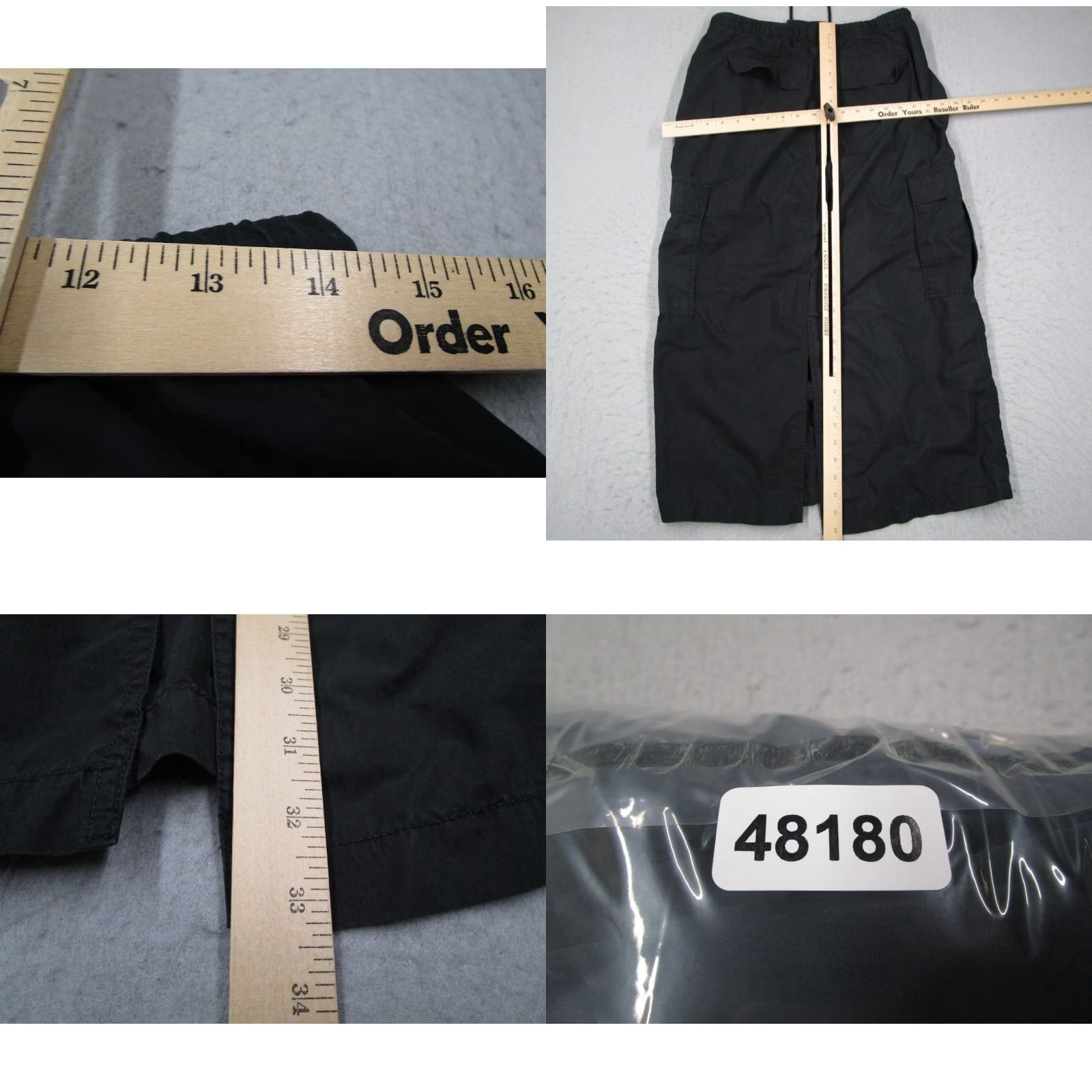 TNA TNA Cargo Skirt Women M Black A-Line Drawstring Pockets 90s Boho City Hip Hop Ready-to-Wear Size 32" / US 10 / IT 46 - 8 Thumbnail