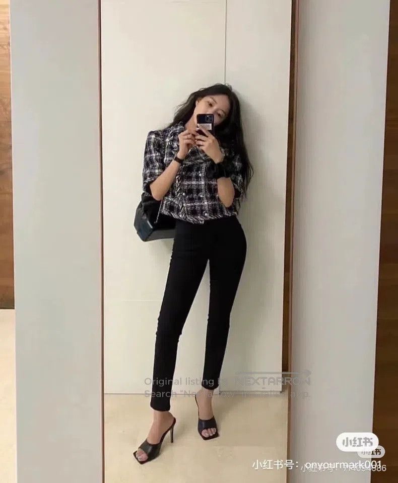 Chanel Chanel Waterfall Series Dark Blue Plaid Short-sleeved Jack Size XXS / US 00 / IT 34 - 8 Thumbnail