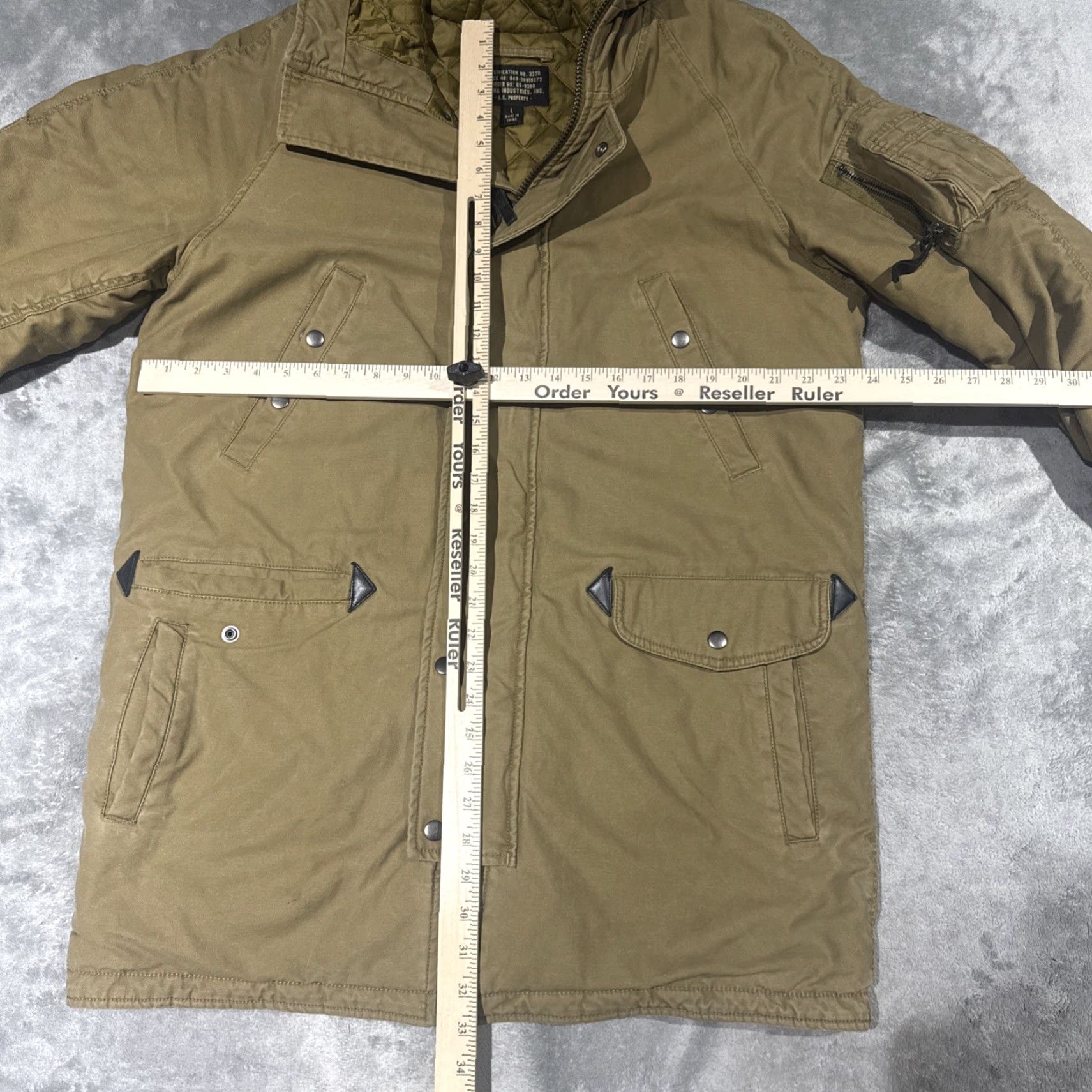 Alpha Industries VINTAGE Alpha Industries Jacket Mens Large Brown Parka Quilted Hood Coat Size US L / EU 52-54 / 3 - 6 Thumbnail