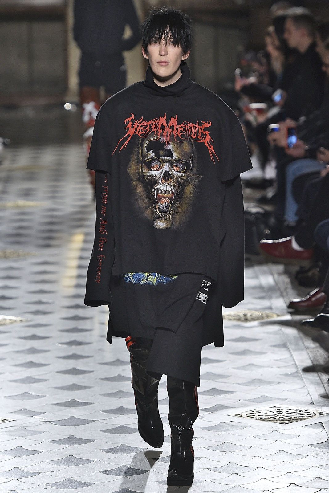 vetements layered t shirt dress Vetements Metal Layered T-shirt Dress in Black  CONSUMED