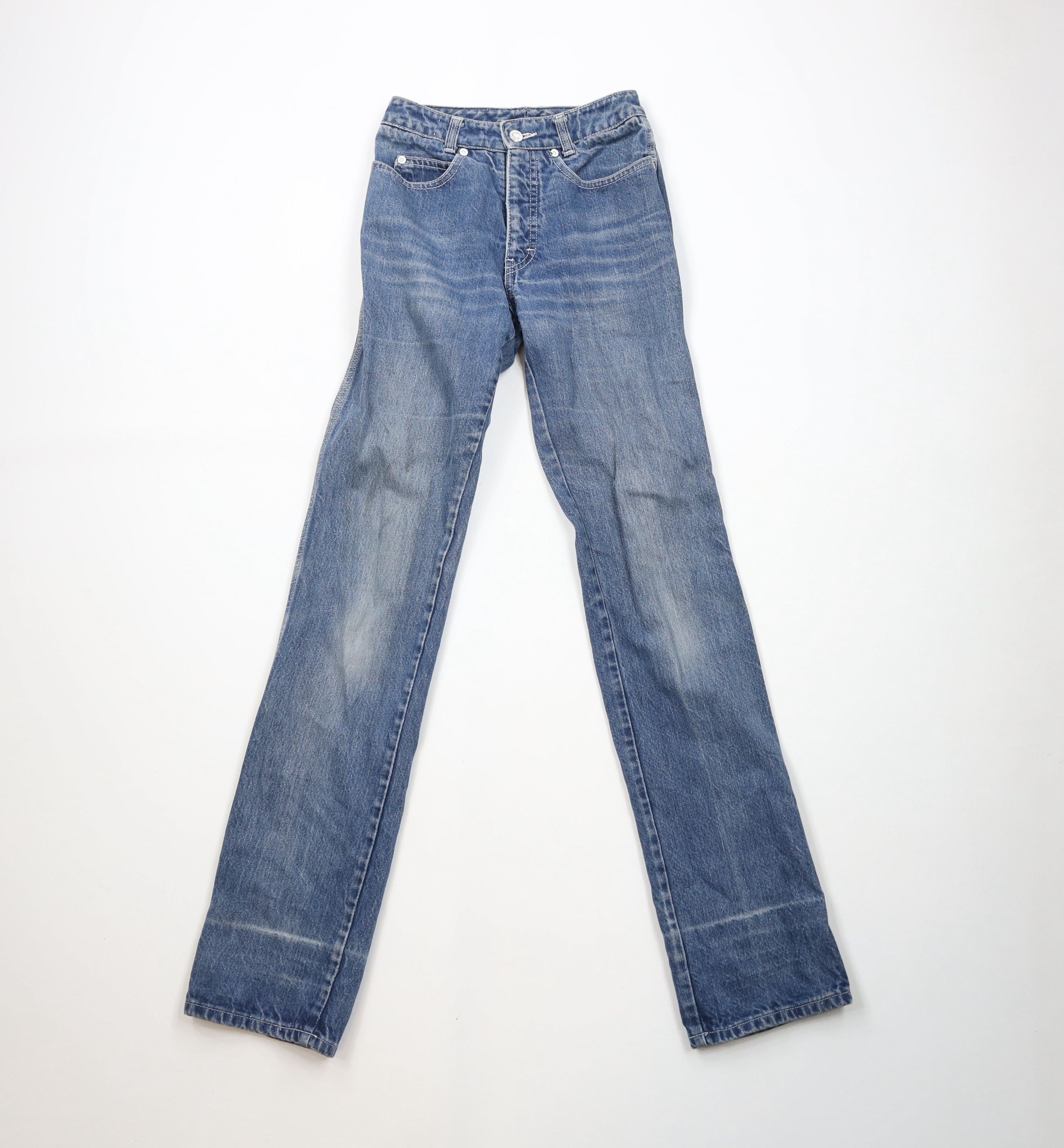 Guess × Vintage Vintage 80s Guess Skinny Straight Leg Denim Jeans Blue USA Size 24" / US 00 / IT 34 - 1 Thumbnail