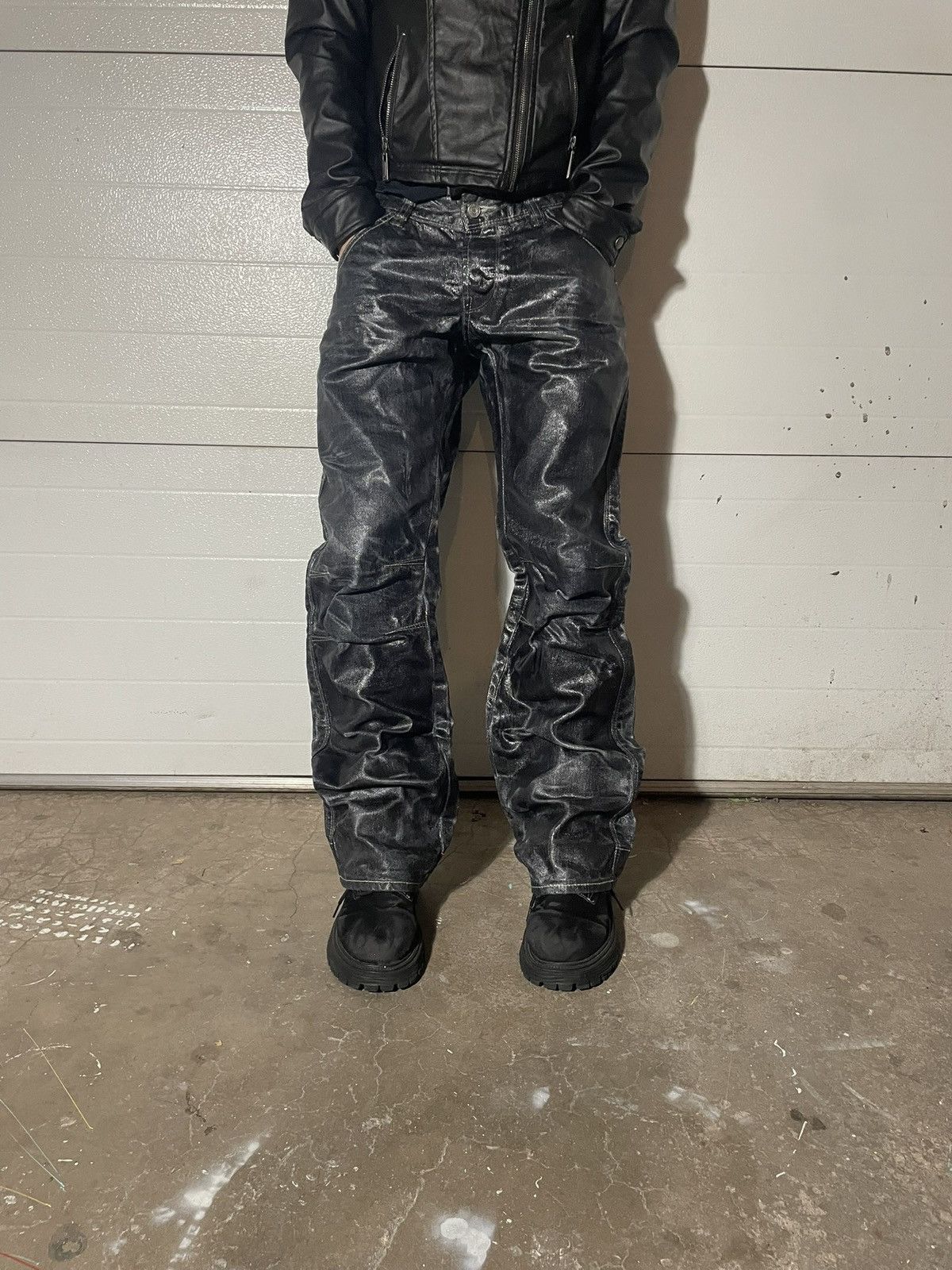 Other X3rly Custom “Gore-Tex Gloss” Waxed Jeans Size US 33 - 1 Thumbnail