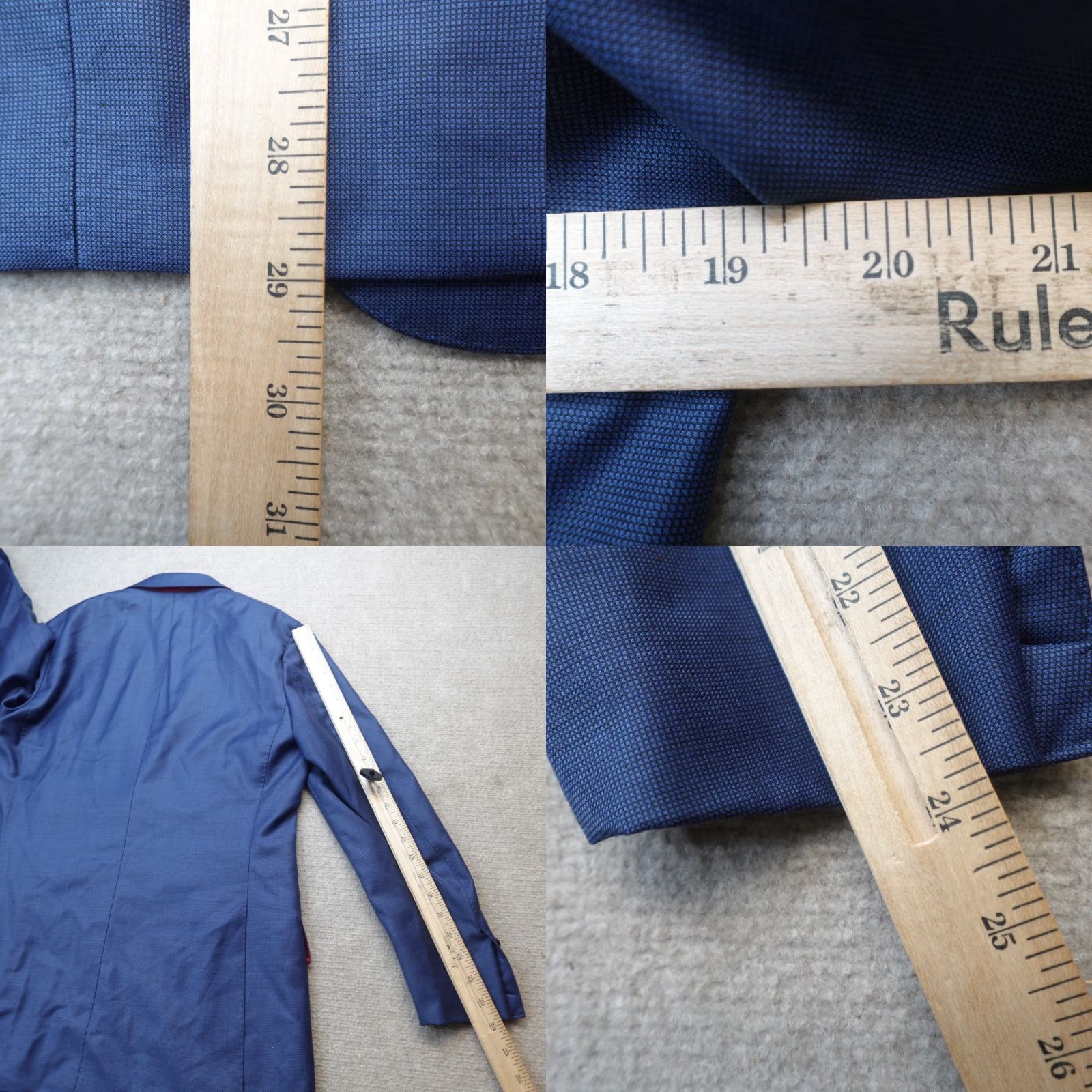 Suitsupply Suitsupply Mens Jacket 38R Blue Wool Single-Breasted Notch Lapel Double-Vented Two-Button Front Tuxedo Style Jacket Coat Size 38R - 8 Thumbnail