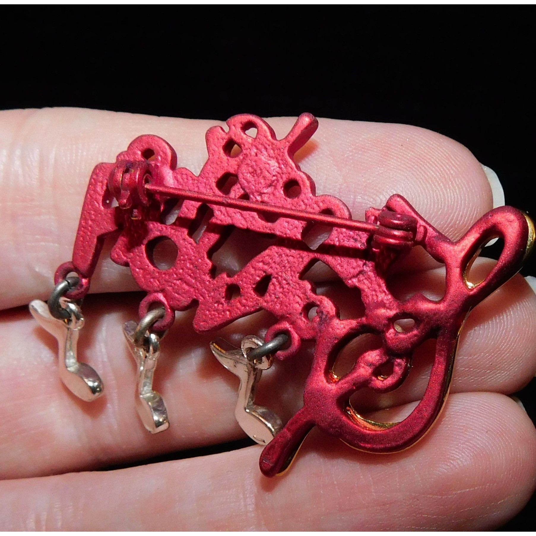 Other Vintage Jingle All The Way Music Note Brooch Size ONE SIZE - 3 Thumbnail