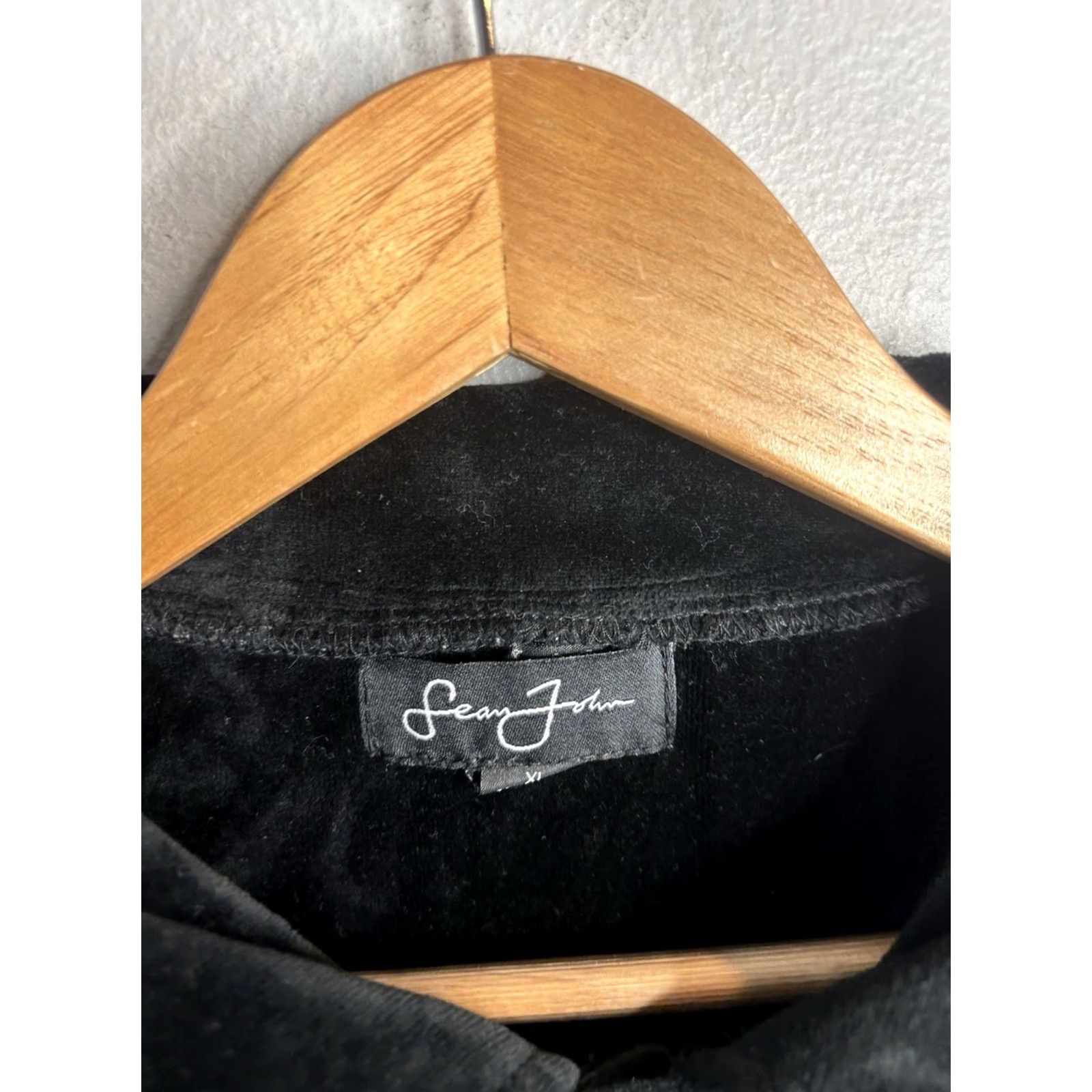 Sean John VINTAGE SEAN JOHN Velour Button Up Tracksuit Black XL Mens Y2K 10026 Size US 36 / EU 52 - 3 Thumbnail