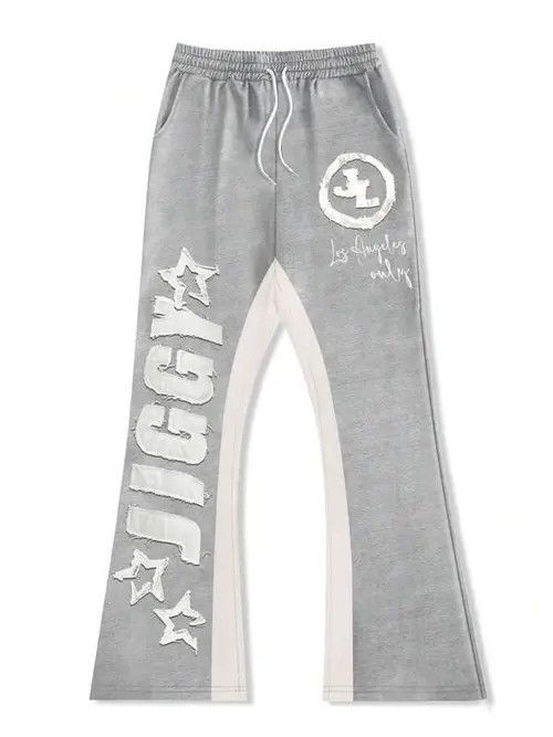 Japanese Brand × Jean Letter Print Y2k Sweatpants Wide leg Size US 32 / EU 48 - 3 Thumbnail