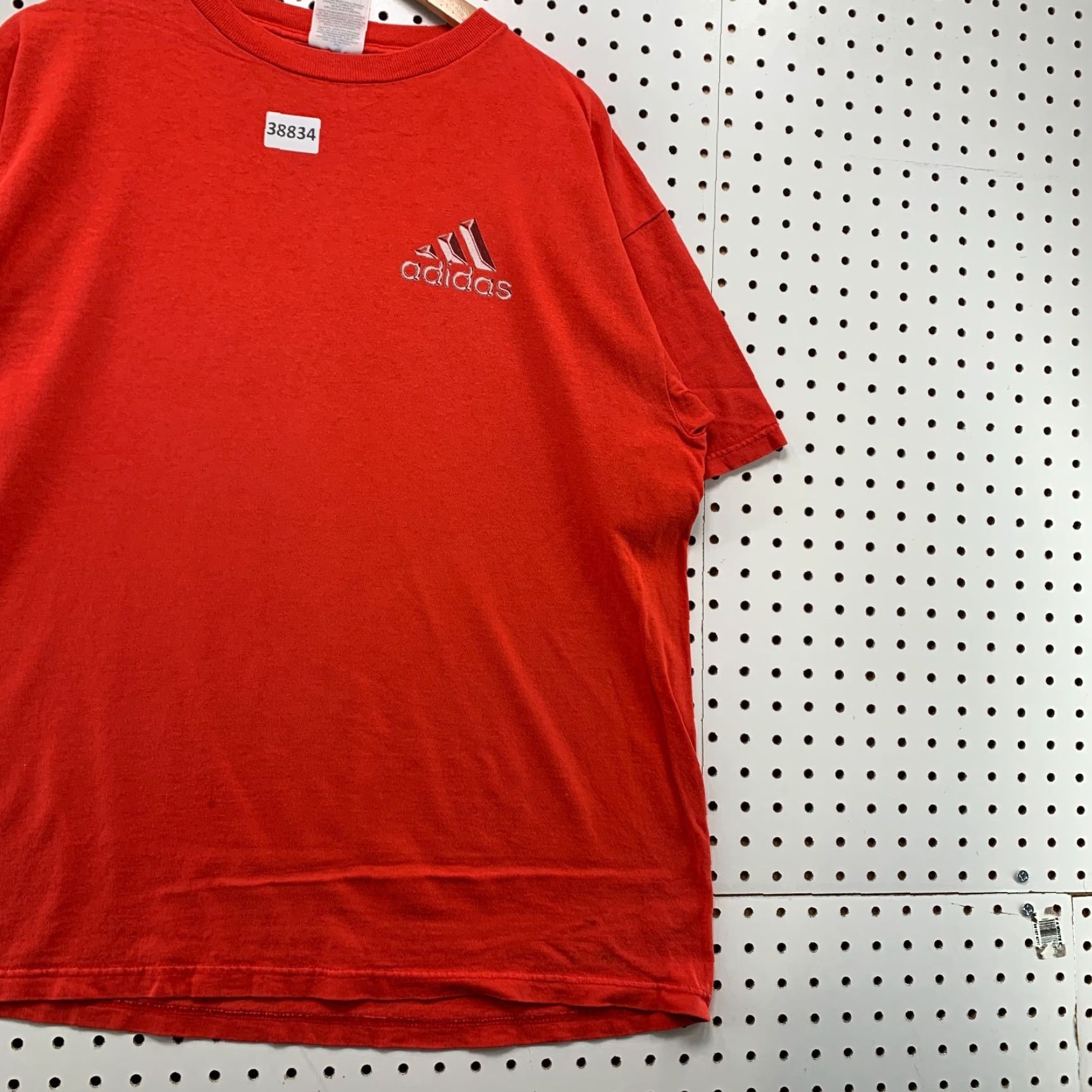Adidas VINTAGE Adidas Shirt Mens Large Red Striped Logo USA Short Sleeve Size US L / EU 52-54 / 3 - 5 Thumbnail