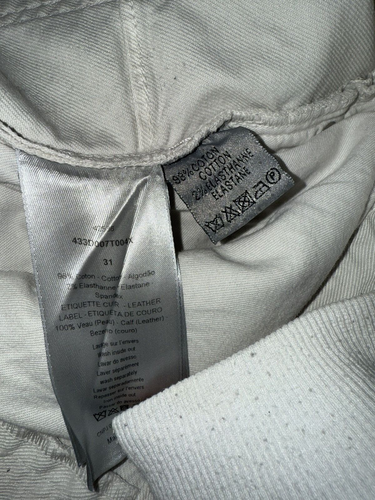 Dior Dior Hedi Slimane White Distressed Denim Size US 31 - 6 Thumbnail