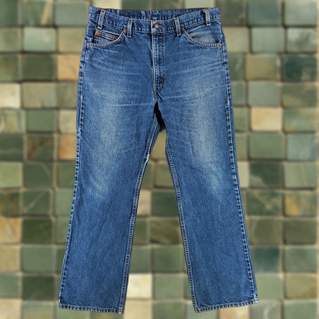 Levi's VINTAGE Levi's 517 Jeans Men Blue Made USA 35x29 Bootcut 90s Orange Tab Mens Size US 35 - 1 Thumbnail