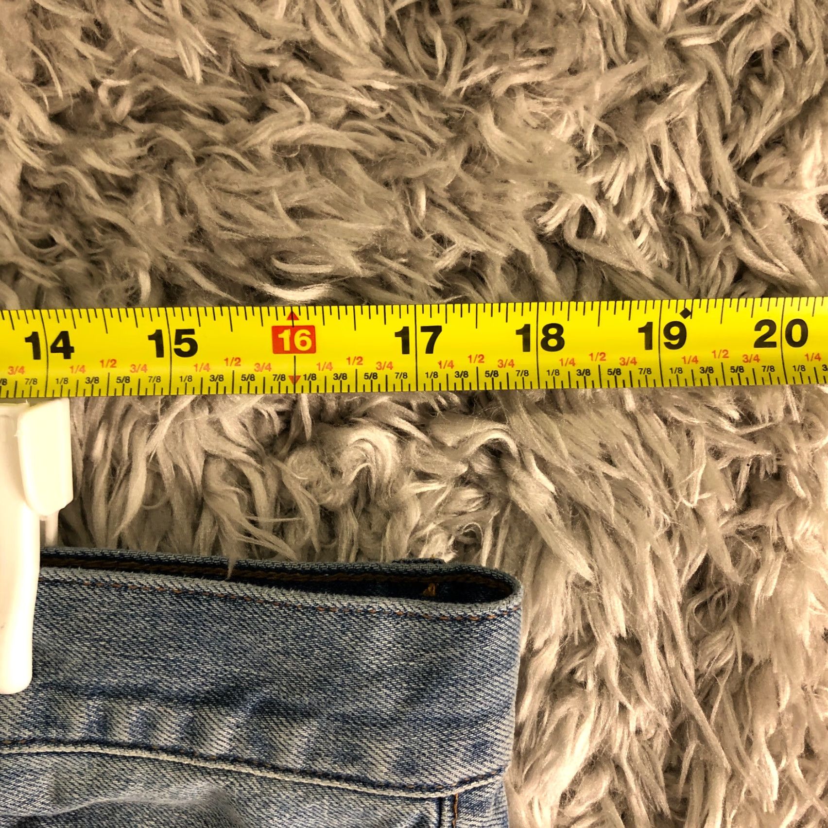 Denime Red Fleece Jeans Size 36x30 Mens Mid Rise Straight Leg Med Wash Blue Denim Jeans Size US 36 / EU 52 - 3 Thumbnail