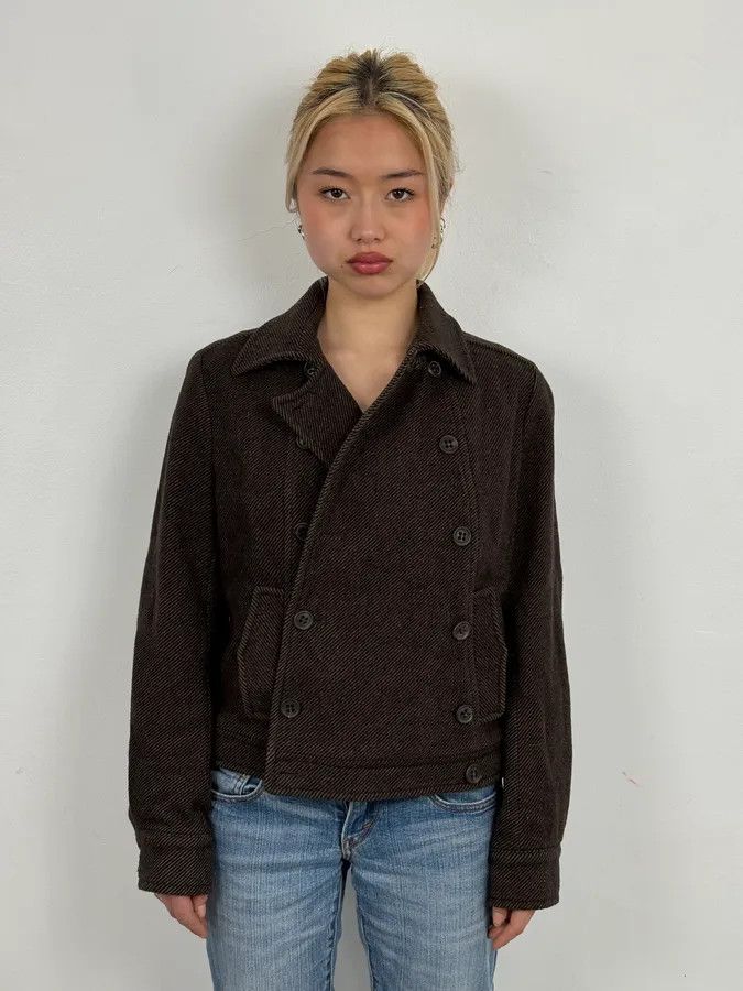 A.P.C. A.P.C. Brown Wool Light Buttoned Officer Jacket Size S / US 4 / IT 40 - 2 Thumbnail