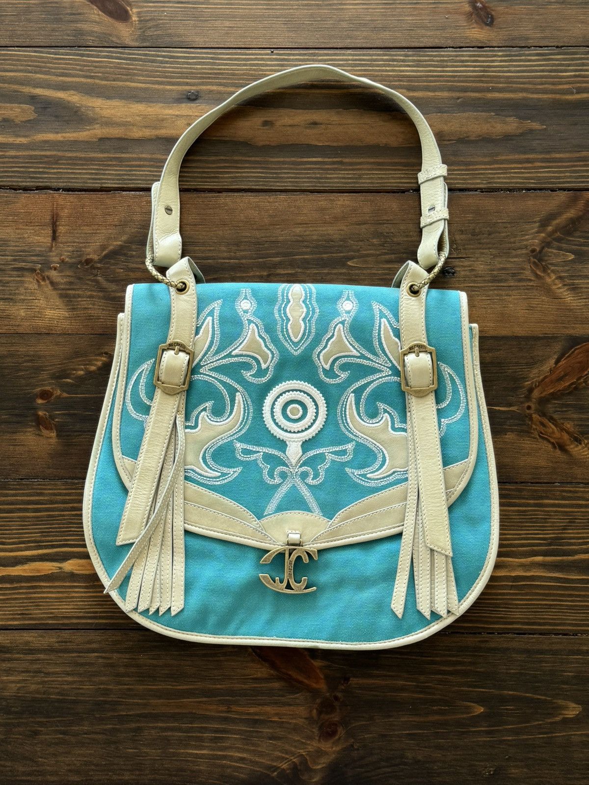 Just Cavalli Roberto Cavalli 90s Metal Logo Bag Colorfull