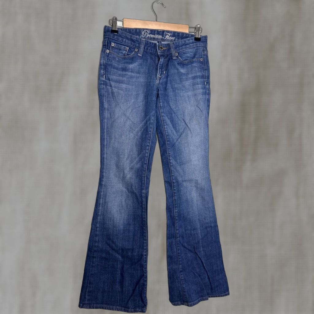 Gap VINTAGE Gap Womens Premium Flare Jeans 1R 28x32 Blue Medium Was Size 25" / US 0 / IT 36 - 1 Thumbnail