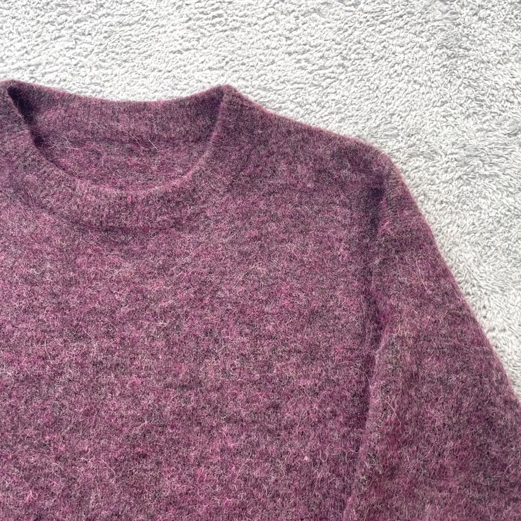 Vintage Babaton Sweater Womens M Purple Alpaca Blend Tight-Knit Crew Long Sleeve Size M / US 6-8 / IT 42-44 - 3 Thumbnail