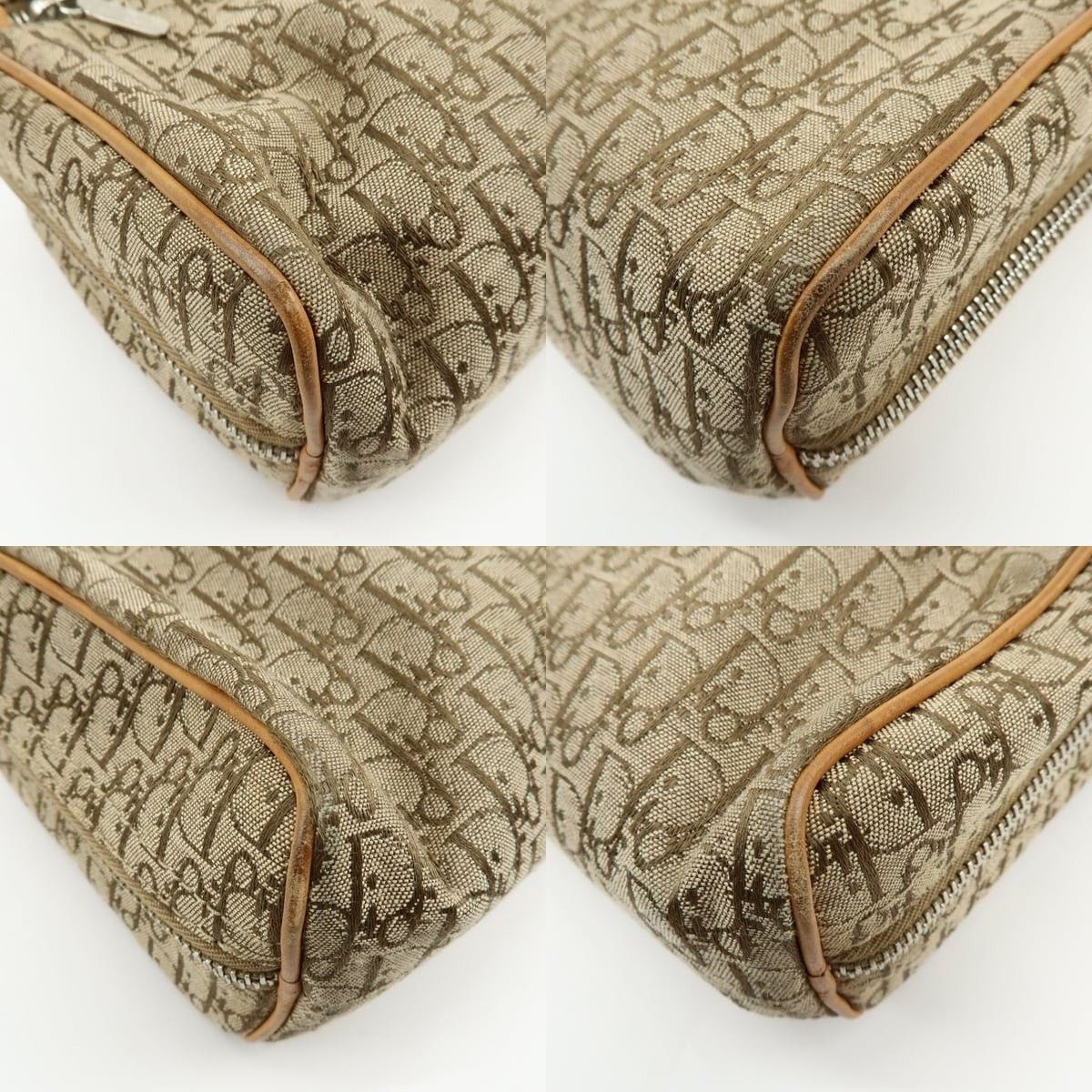 Christian Dior Monsieur Christian Dior Trotter Canvas & Leather Top Handle Bag Brown Size ONE SIZE - 5 Thumbnail