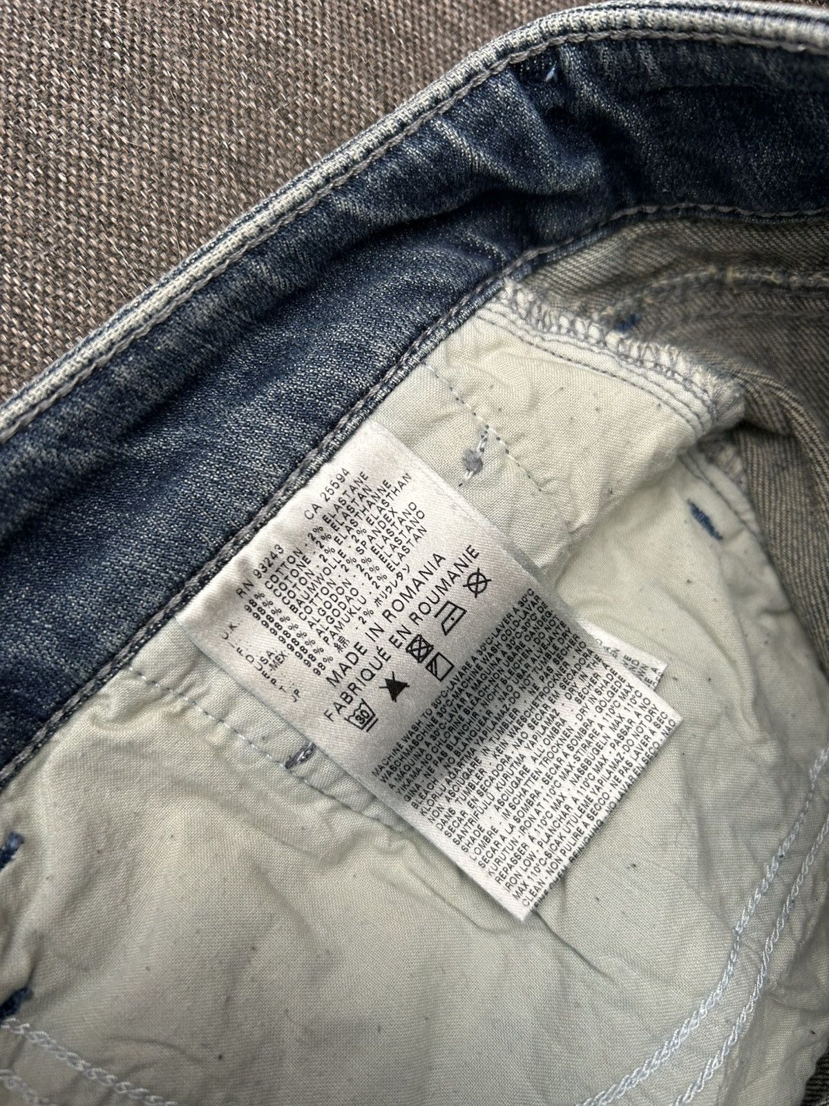 Diesel Vintage Y2K Diesel Denim Washed Distressed Faded Mini Skirt Size 30" / US 8 / IT 44 - 7 Thumbnail