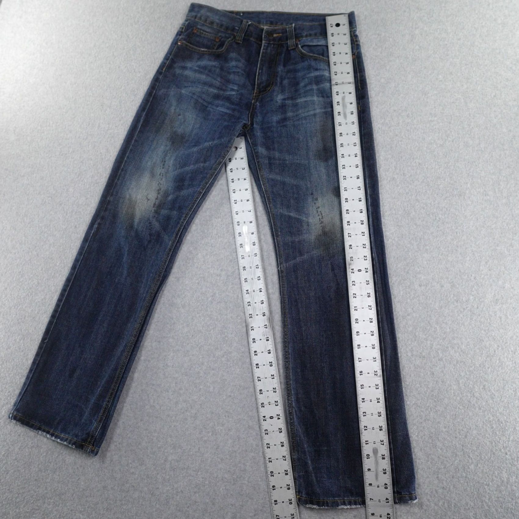 Levi's VINTAGE Levi's Jeans 523 Mens 30 (30X30) Straight Denim Blue Distressed Jeans Mens Size US 30 / EU 46 - 3 Thumbnail