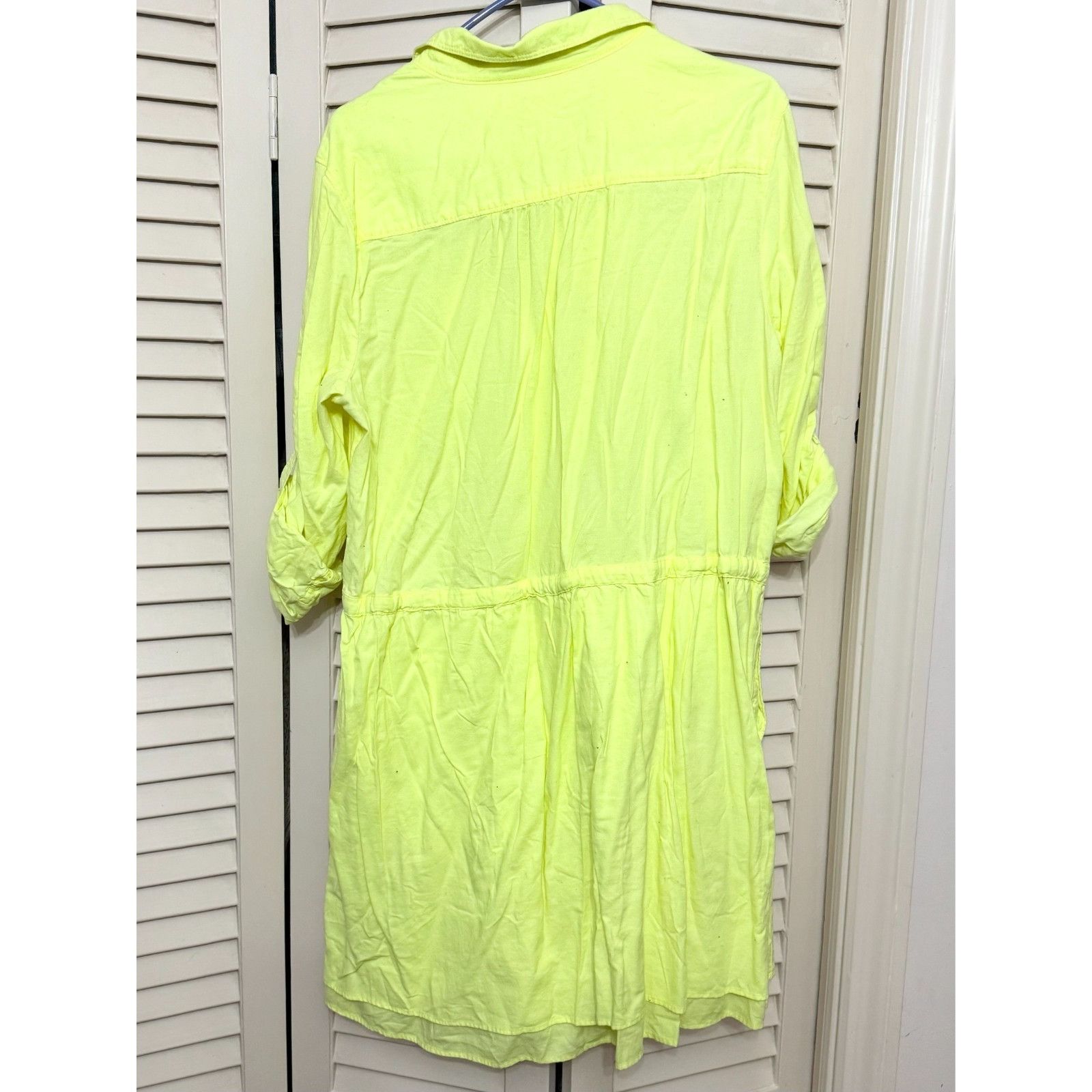 Gap Gap neon yellow tunic drawstring shirt dress size XL Size XL / US 12-14 / IT 48-50 - 4 Thumbnail