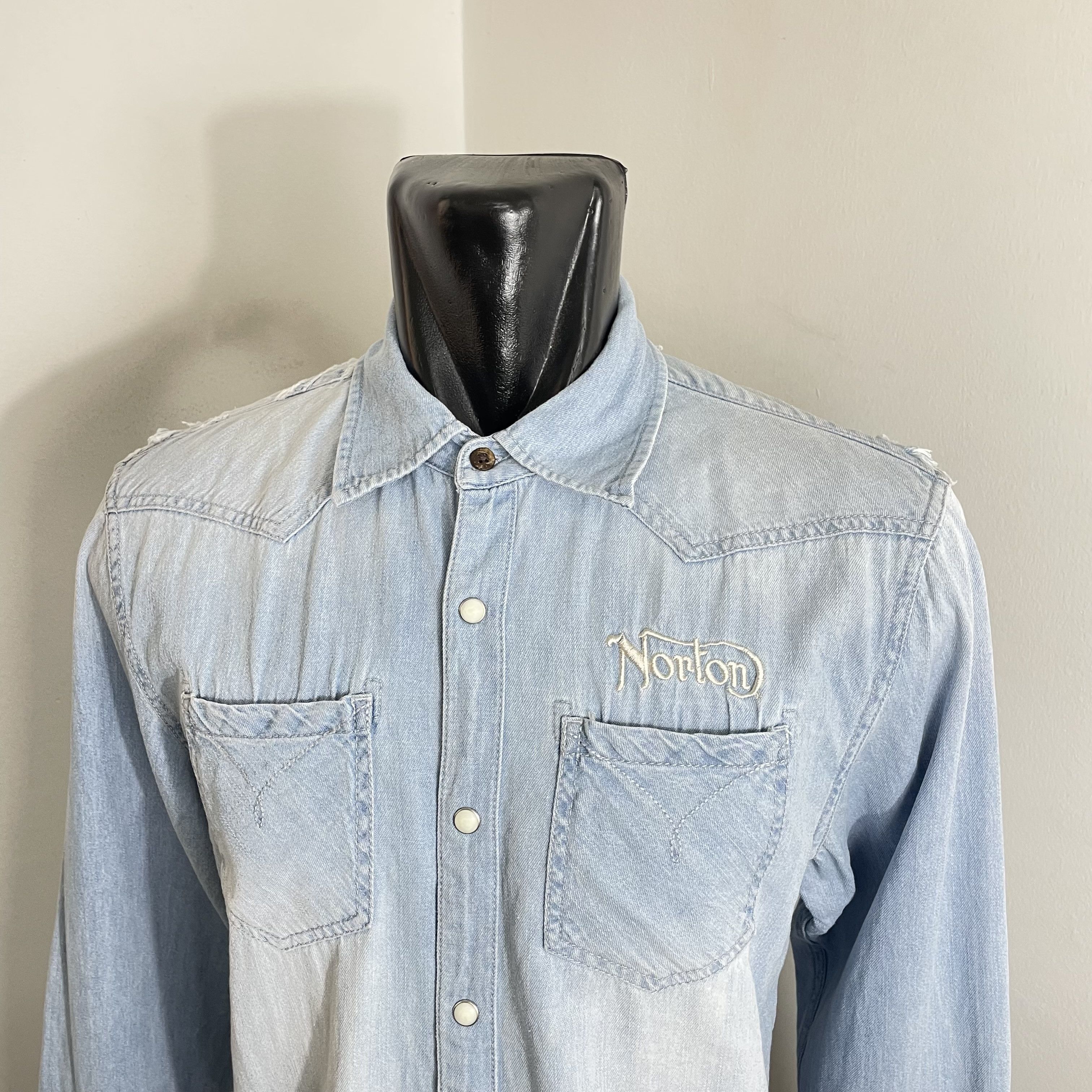 Norton ⭐️SALE⭐️ [L] NORTON MOTORCYCLE DENIM SHIRT Size US L / EU 52-54 / 3 - 2 Thumbnail